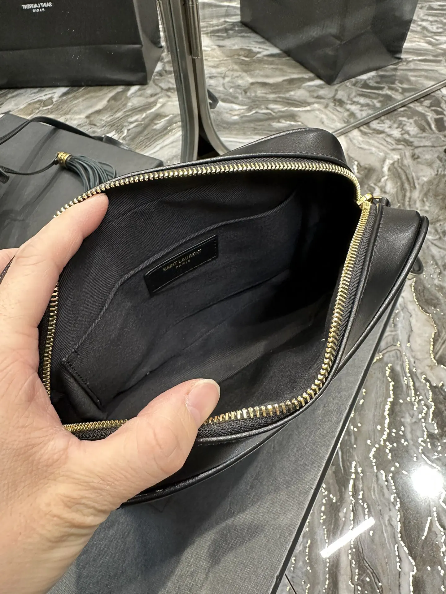 Black Crossbody Bag Lightweight Leather