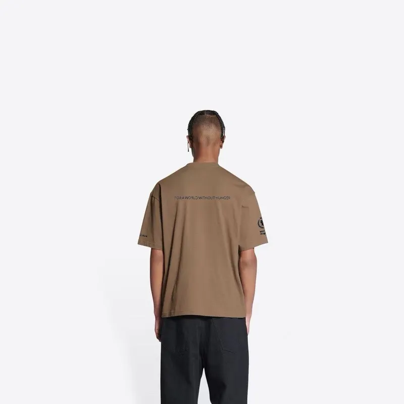 Balenciaga Cotton Logo Short Sleeve T-Shirt Street Casual