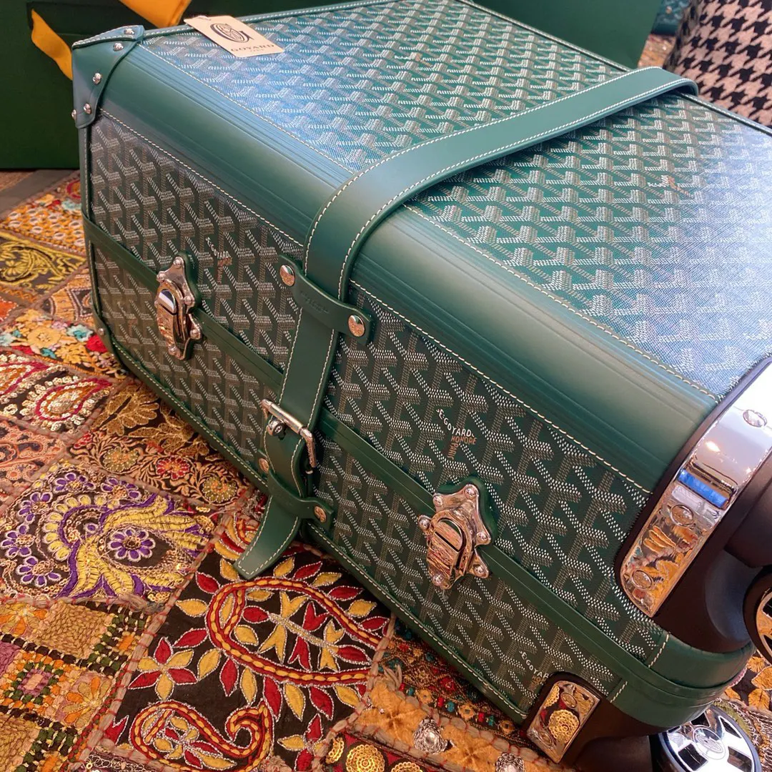 Goyard Black White Suitcase Travel Lightweight