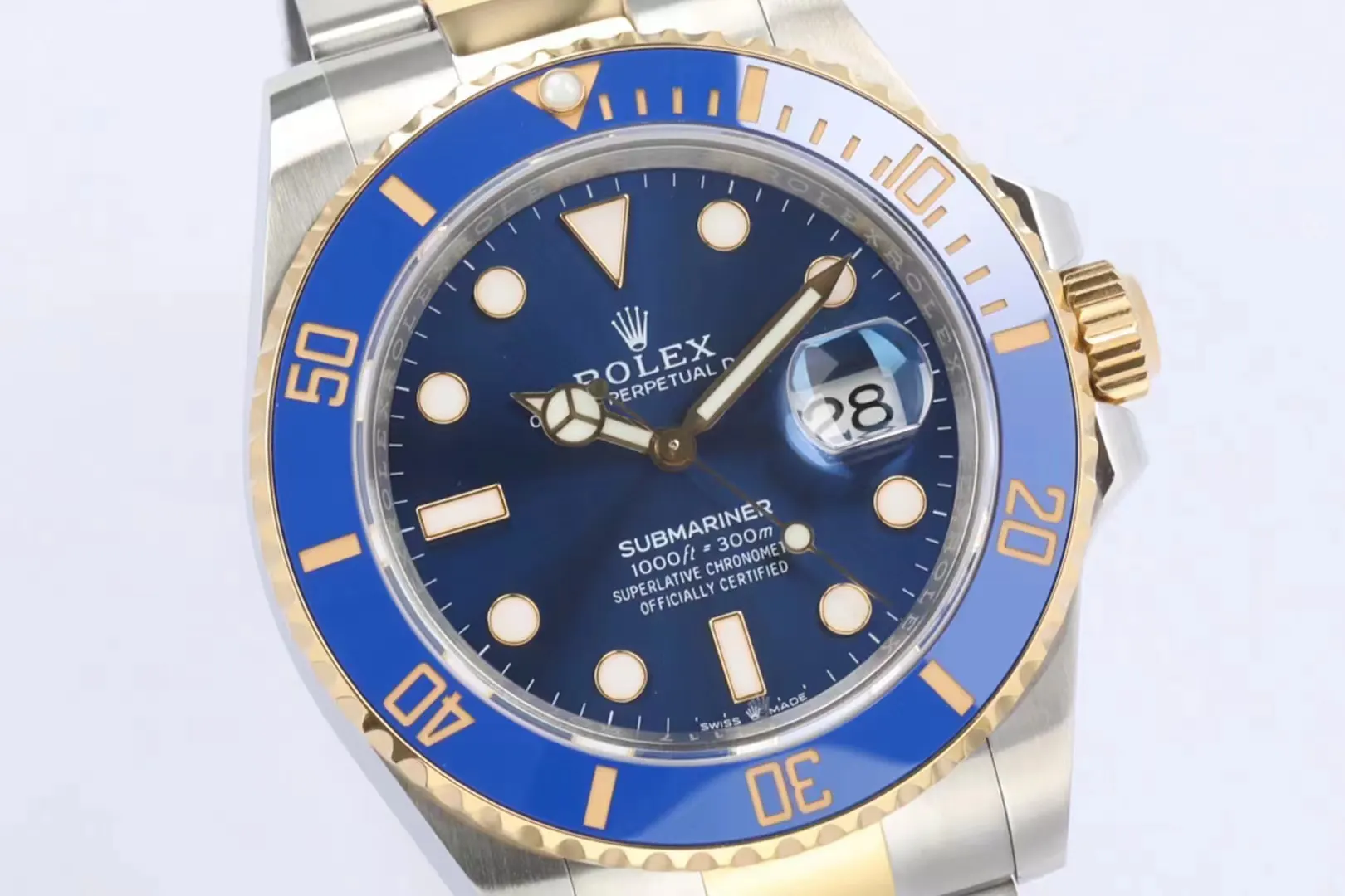 Rolex 蓝色 金色 ⃣ 与 一致厚度 表径 手表 经典腕表款