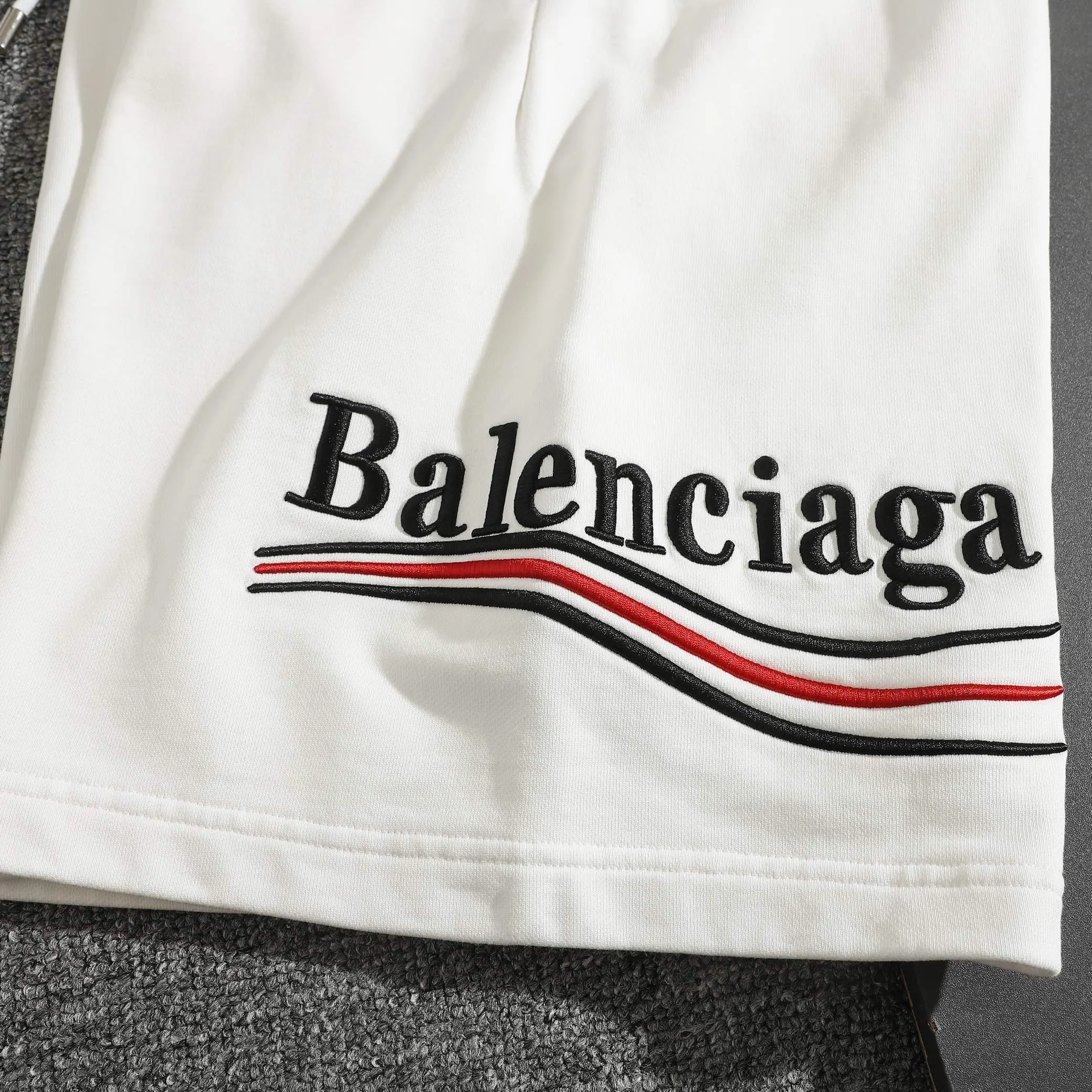 Balenciaga White Logo Short Sleeve T-Shirt Street