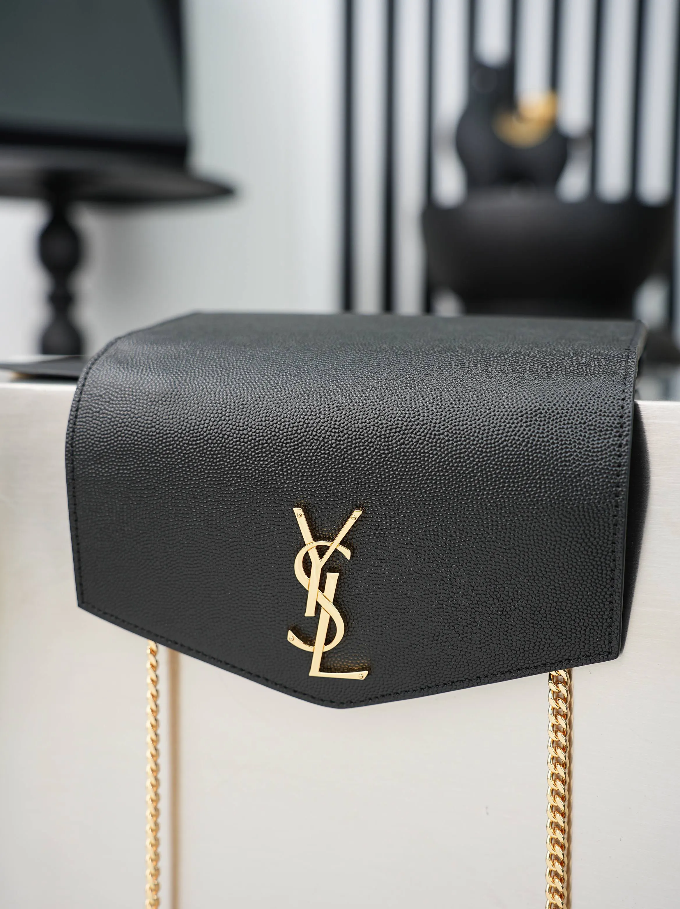 Black Chain Bag Leather