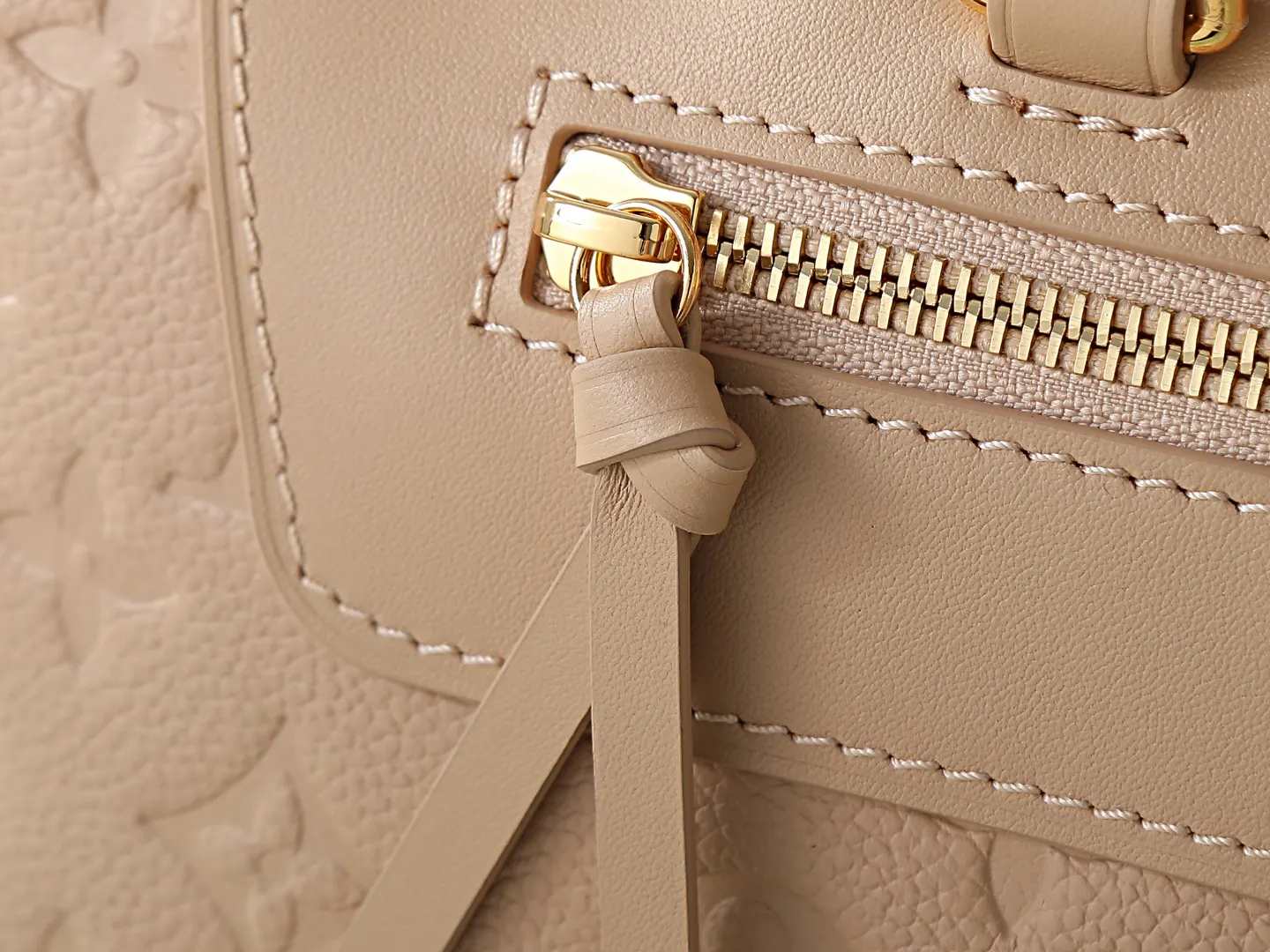 Beige Gold Tote Bag