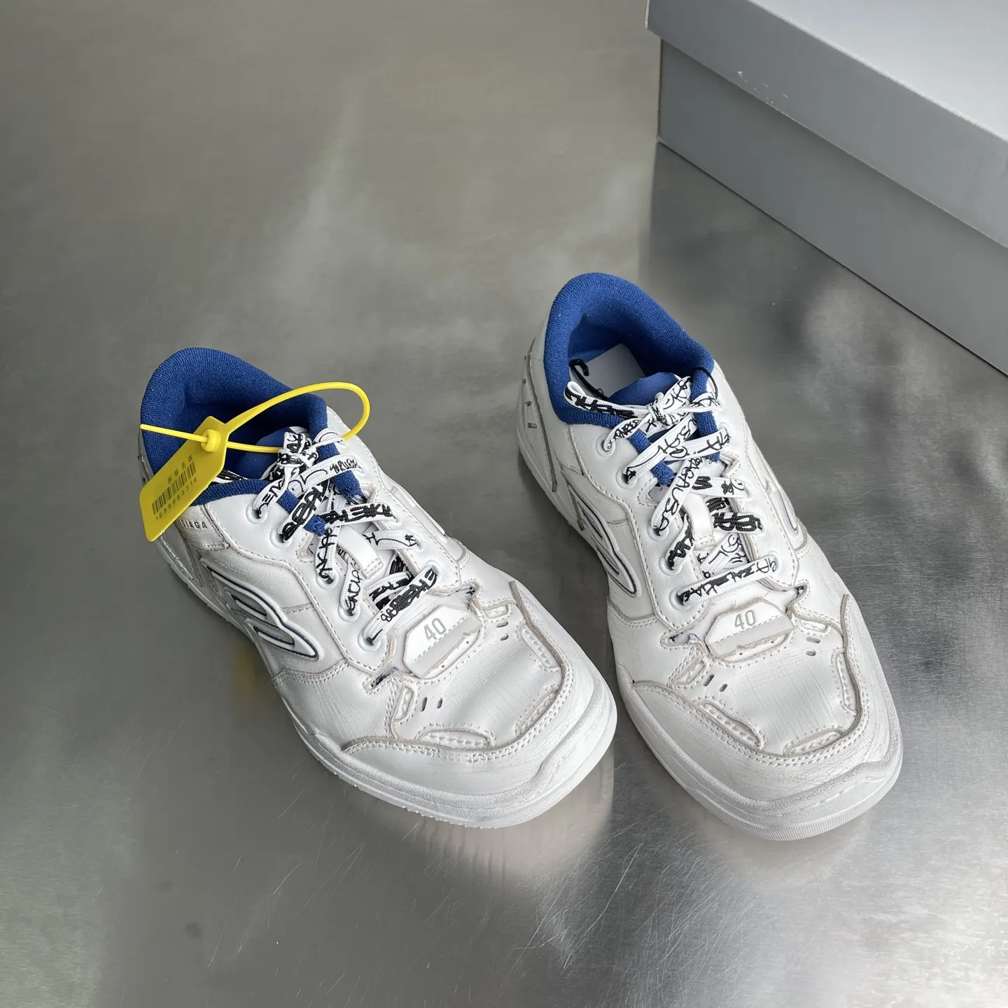 Balenciaga 拼色 牛皮 运动鞋