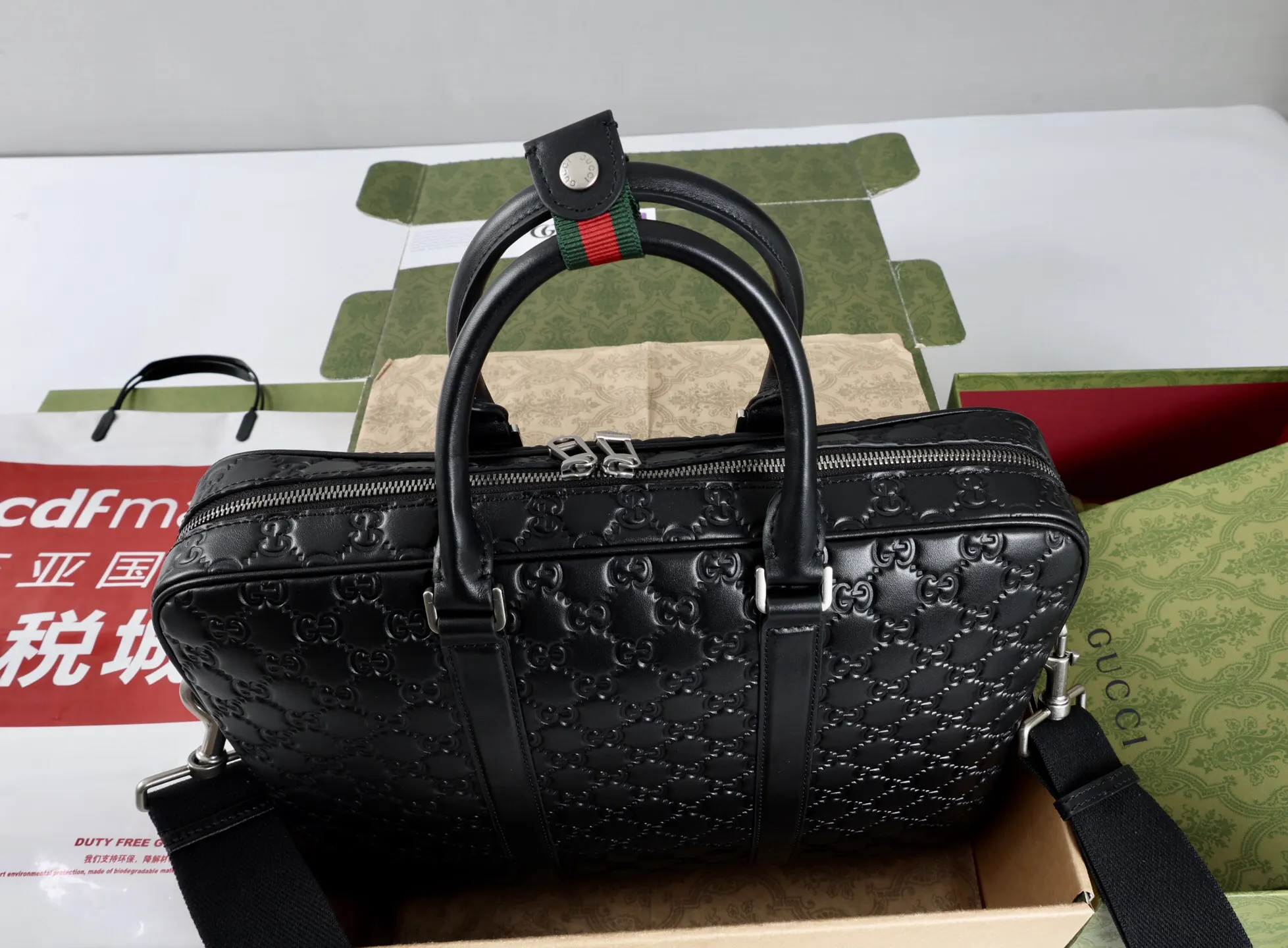 Black Briefcase Business Commuter Leather
