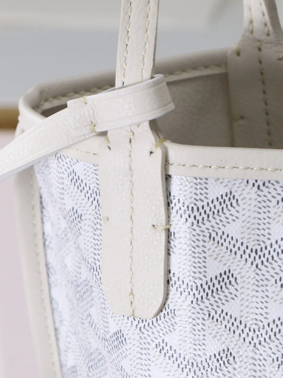 Goyard 白色 小牛皮 手提包 通勤手提款