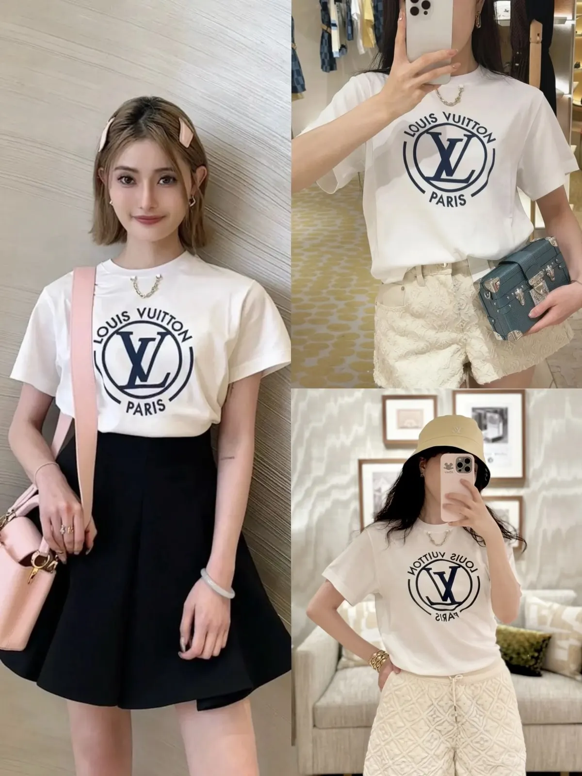 LV 白色 MoLogo 短袖T恤 休闲百搭款