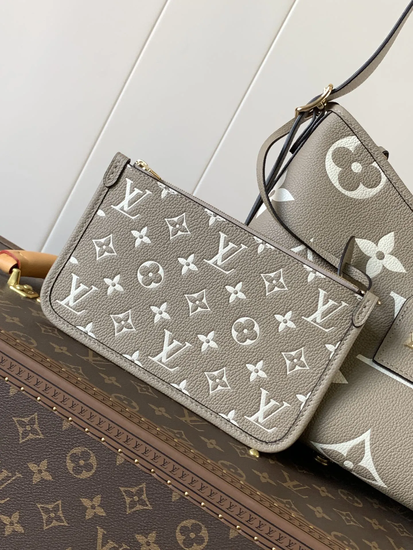 Louis Vuitton Brown Organizer Pouch Travel Leather