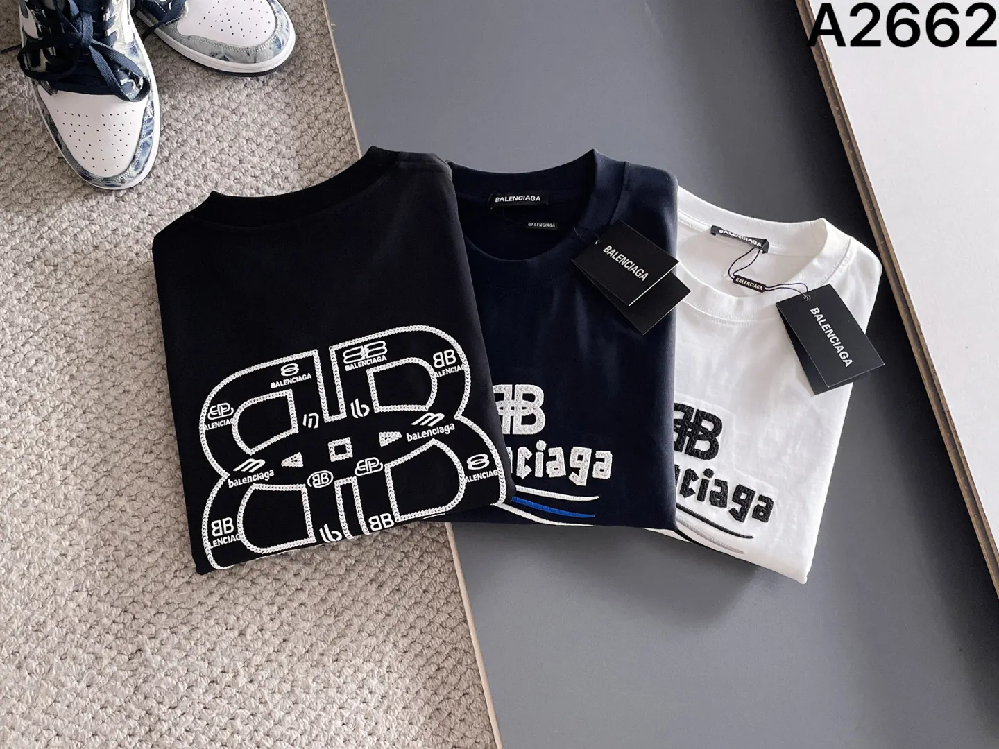 Balenciaga 黑色 純棉 Logo 短袖T恤(數字9) Balenciaga 黑色 純棉 Logo 短袖T恤(數字9)