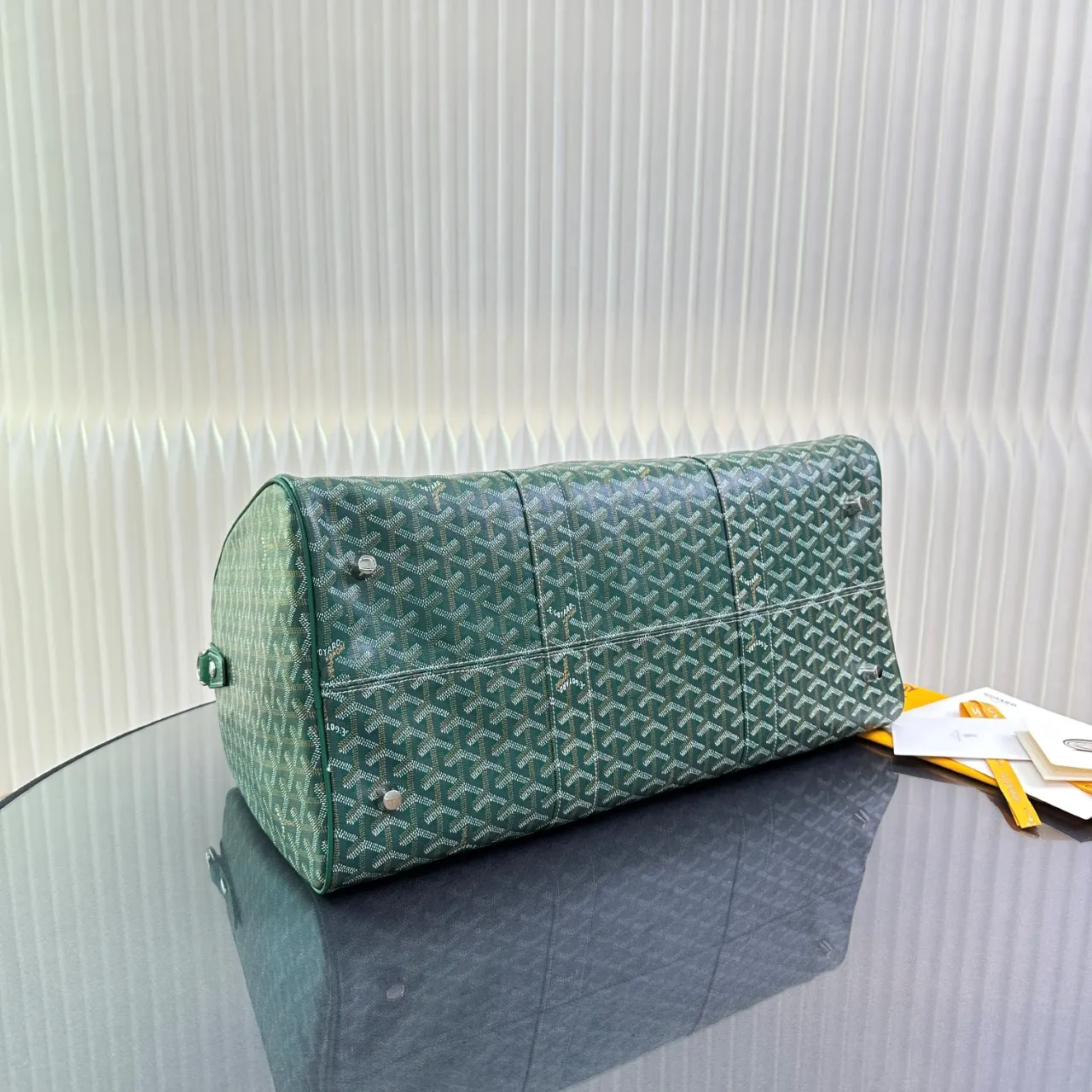 Goyard 黃色 BOSTON 旅行袋適合在机舱内使用 通过搭 一 大容量旅行款