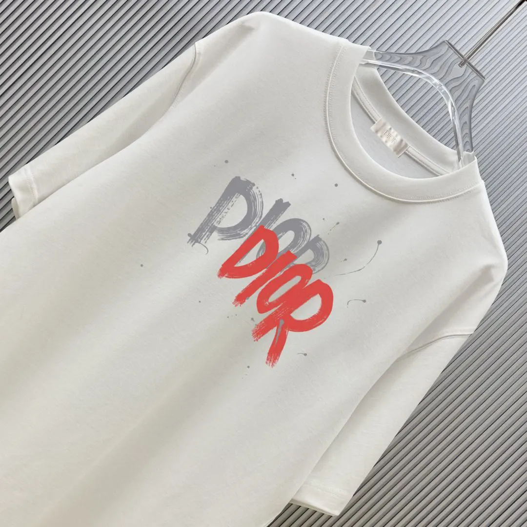 Dior 白色红色字母短袖T恤 清爽休闲款