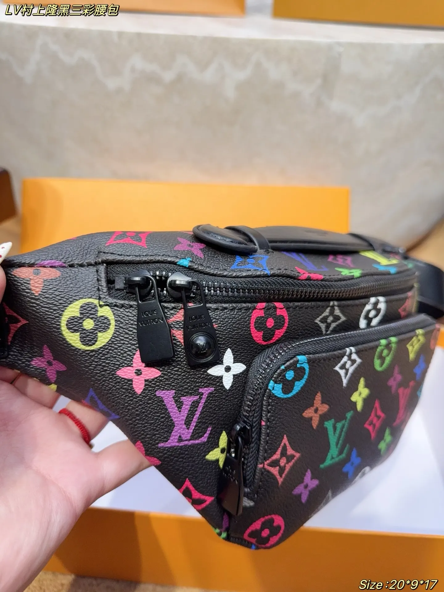 Black Silver Belt Bag Casual Canvas