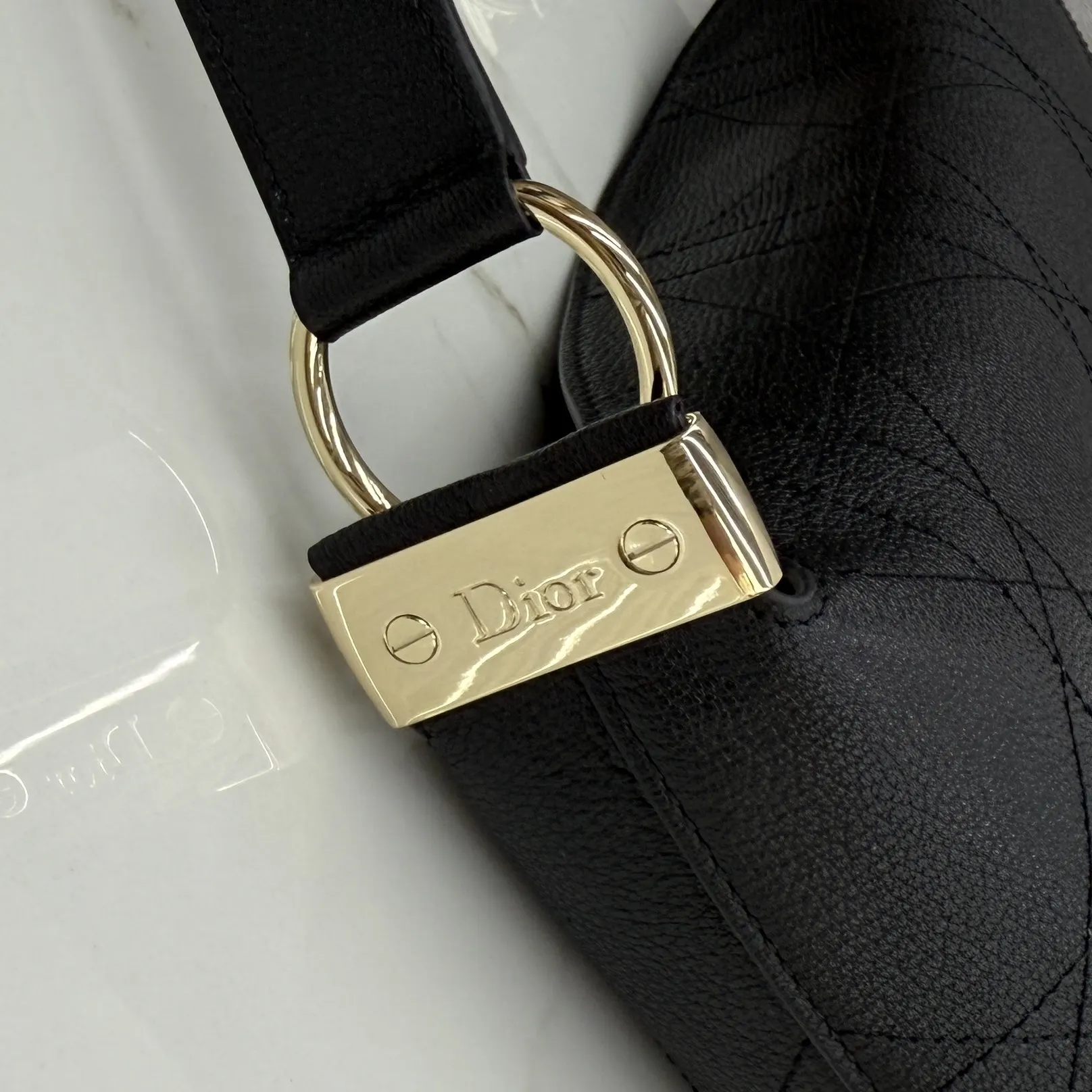 Dior Silver Shoulder Bag Leather