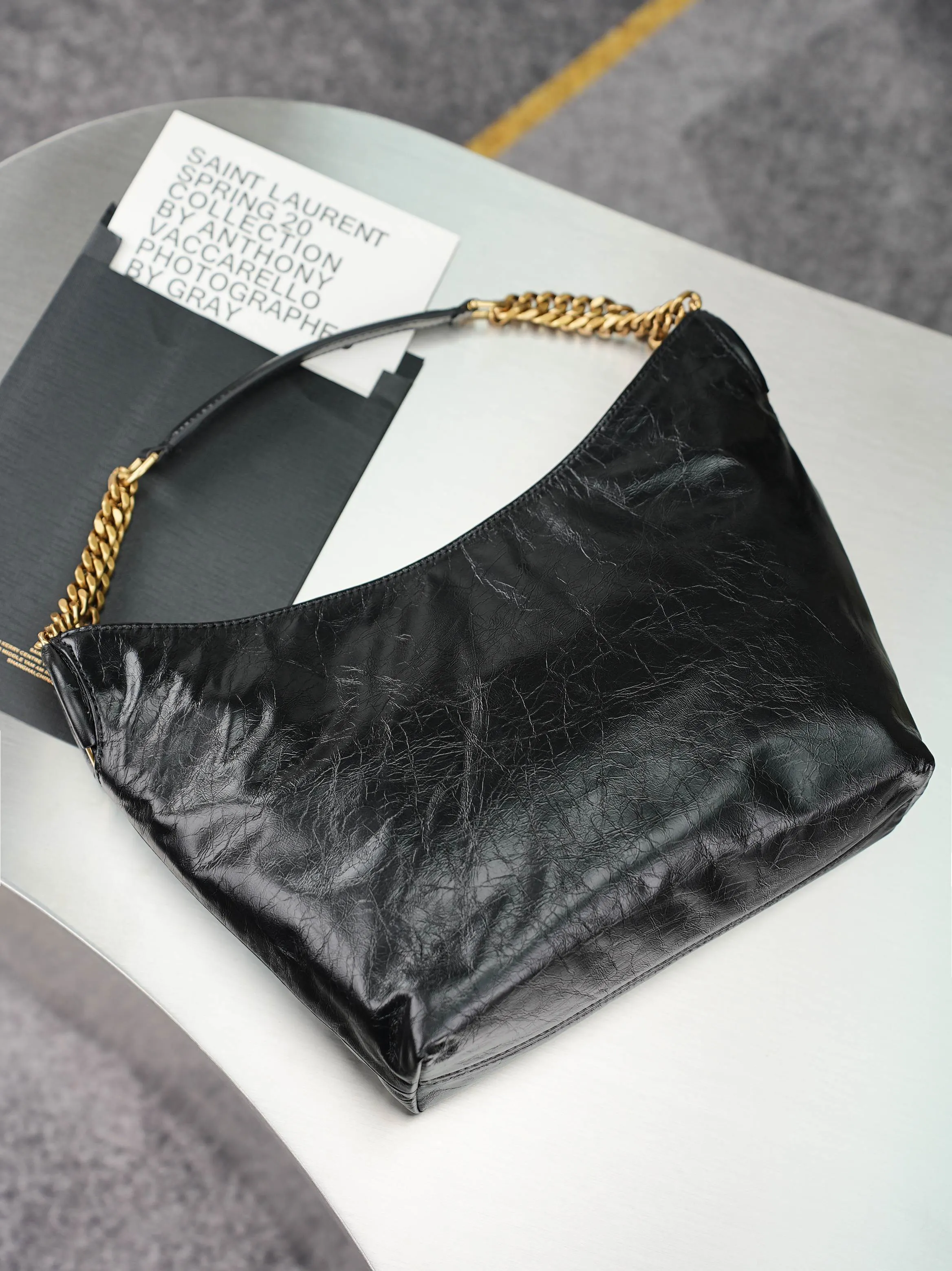 Black Hobo Shoulder Bag Vintage