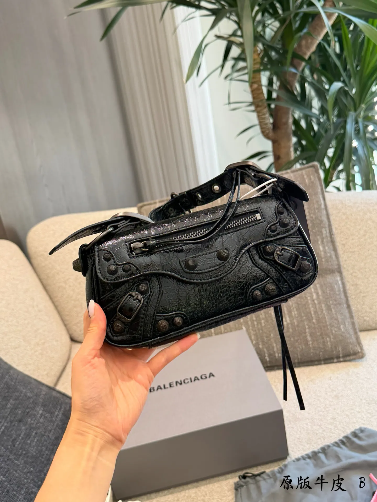 Balenciaga 黑色 皮革 收纳包 旅行收纳款