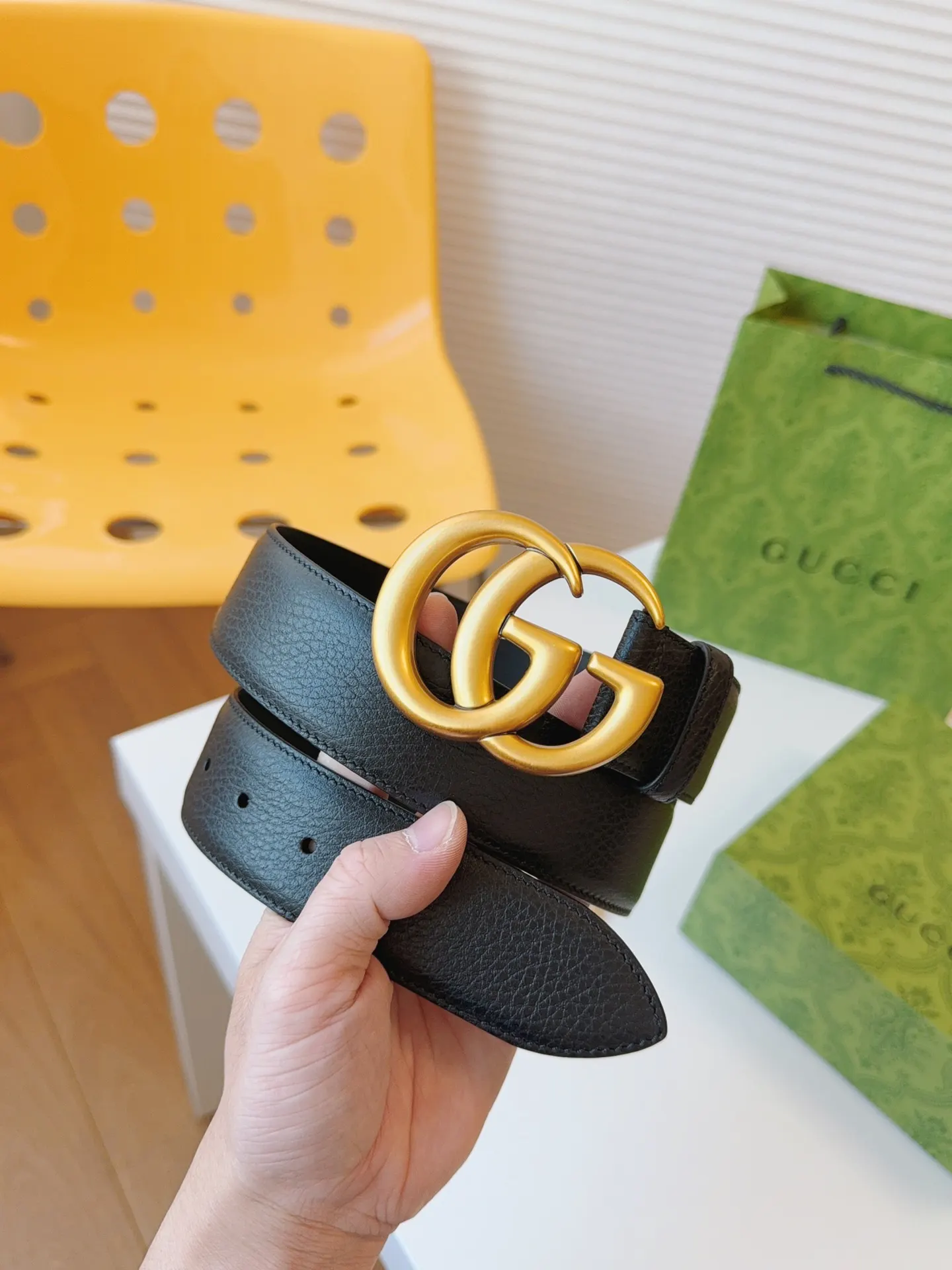 Gucci Marmont Double G Buckle Cowhide Sided Belt Image 2 Gucci Marmont Double G Buckle Cowhide Sided Belt Image 2