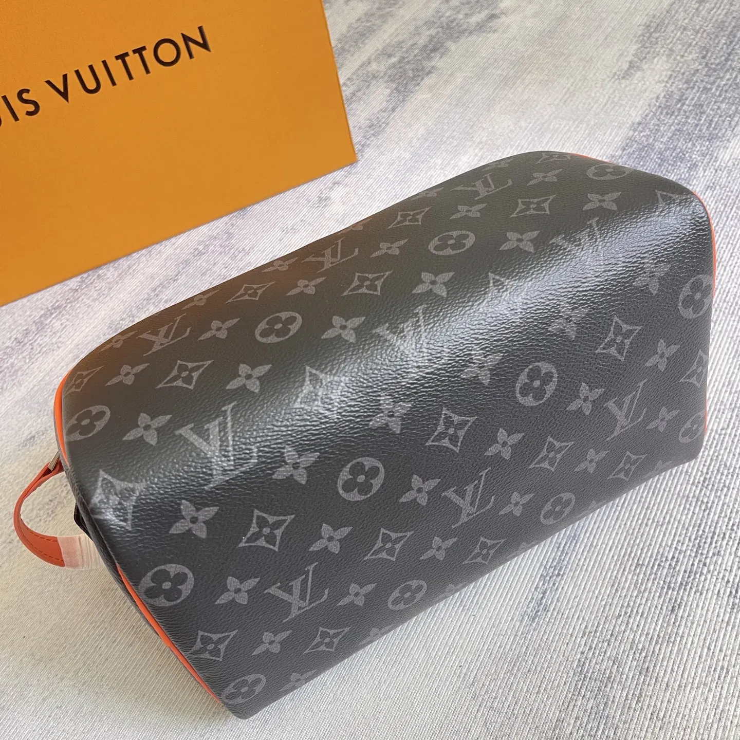 Black Monogram Organizer Pouch Travel Canvas