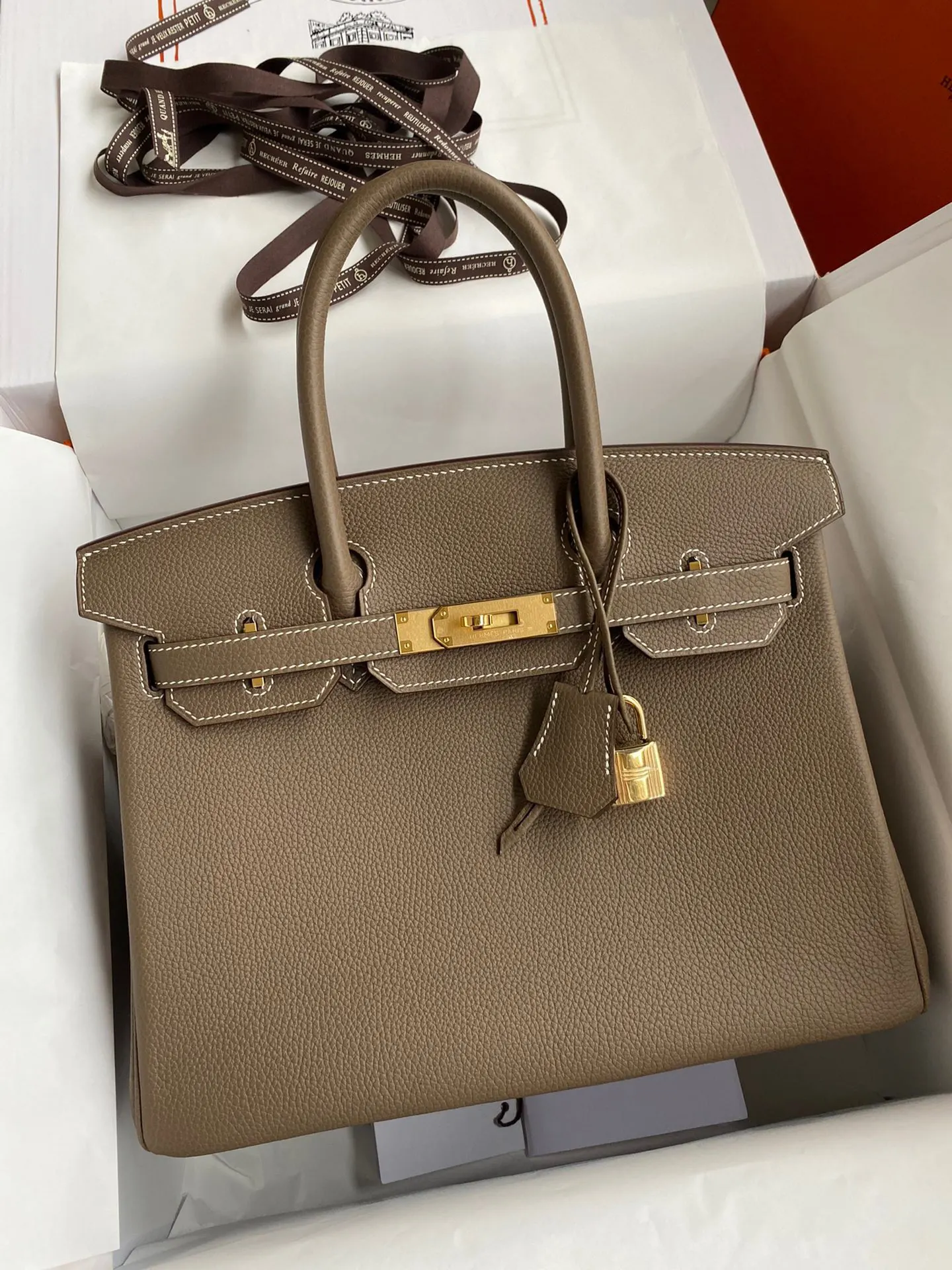 Hermès Birkin 蓝色 Togo 手提包