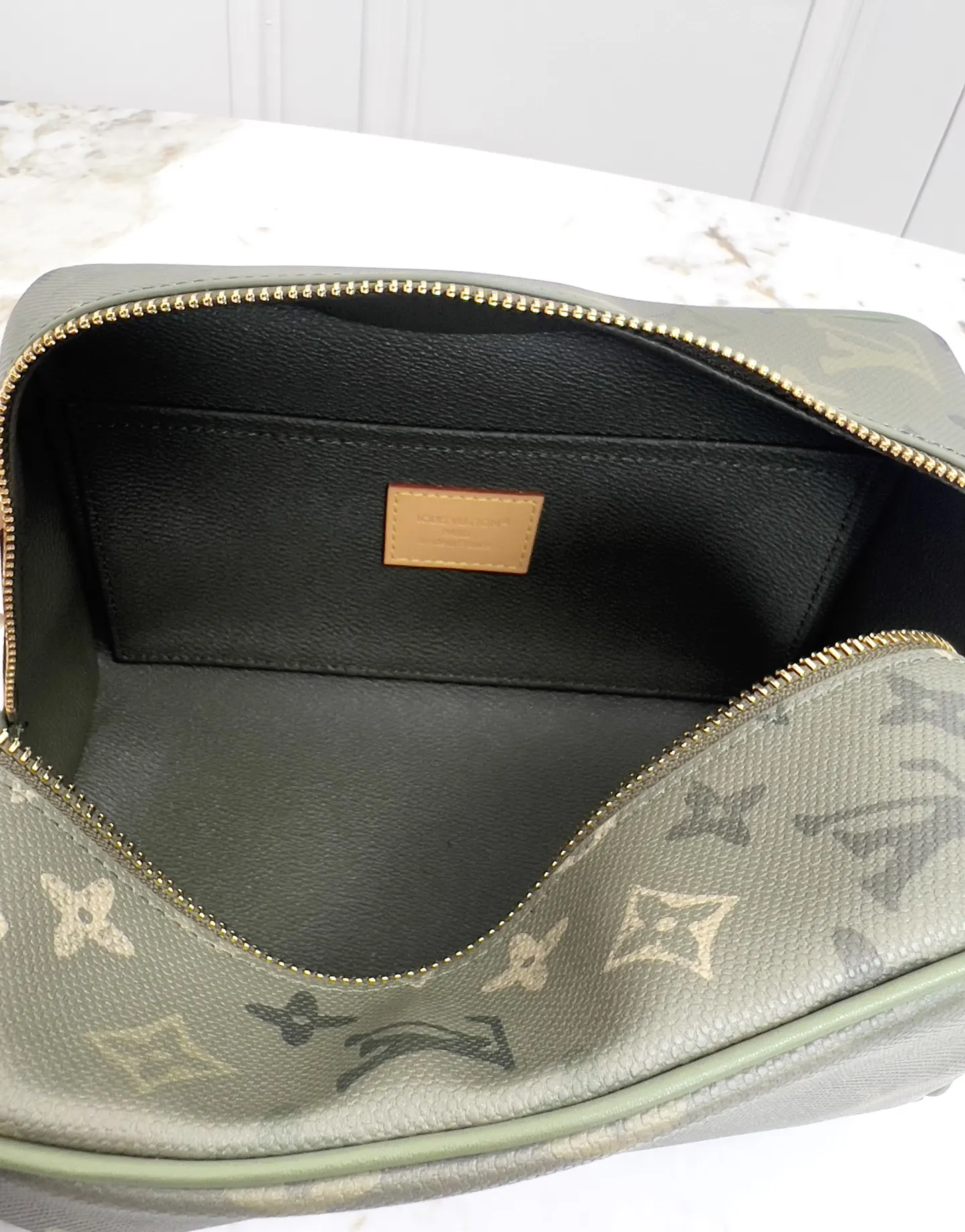 Green Monogram Top Handle Bag Commuter Canvas Image 9 Green Monogram Top Handle Bag Commuter Canvas Image 9