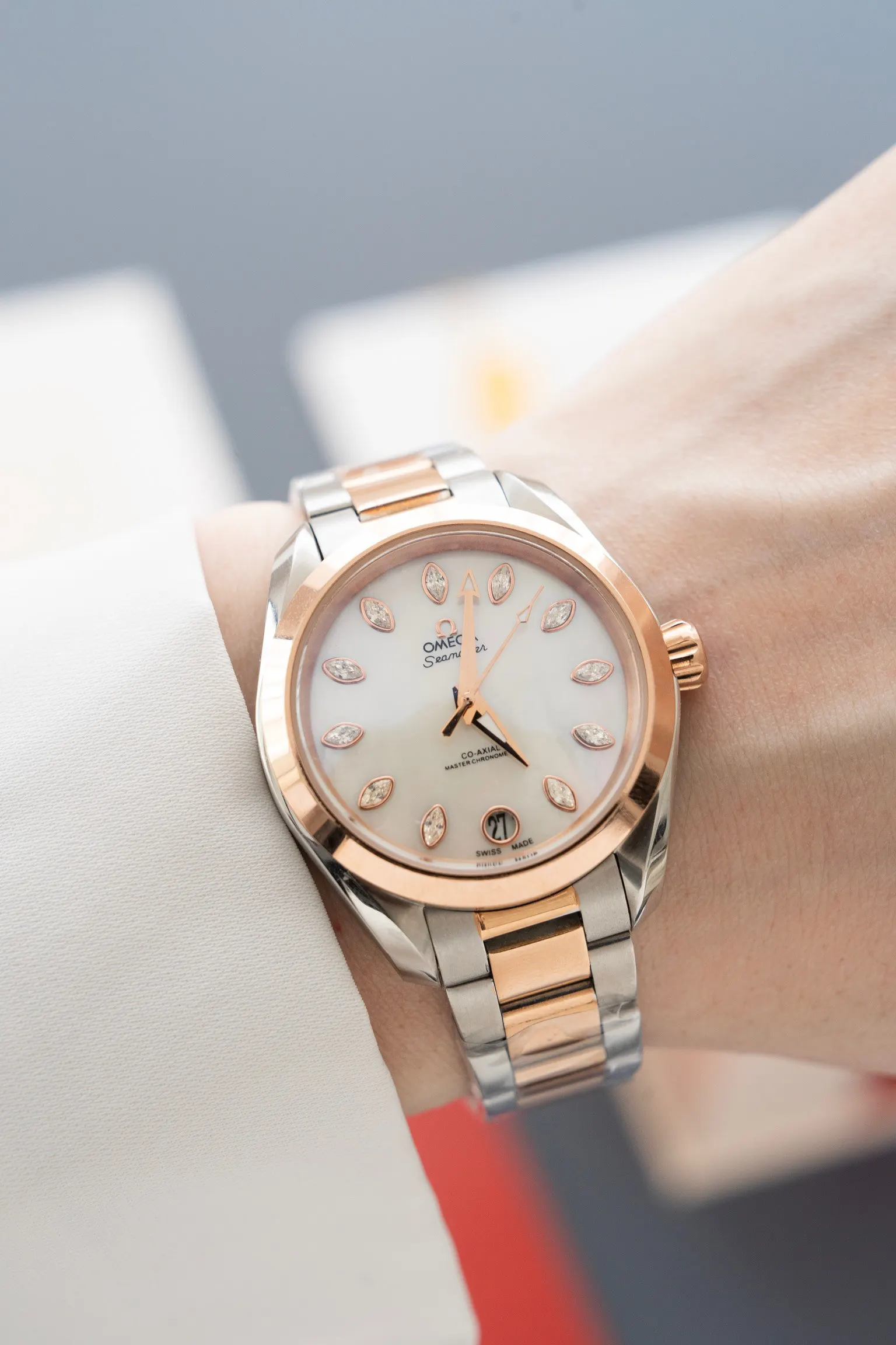 Omega 玫瑰金 欧米茄海马系列 Seamaster Aqua Te 手錶 經典腕表款(數字3) Omega 玫瑰金 欧米茄海马系列 Seamaster Aqua Te 手錶 經典腕表款(數字3)