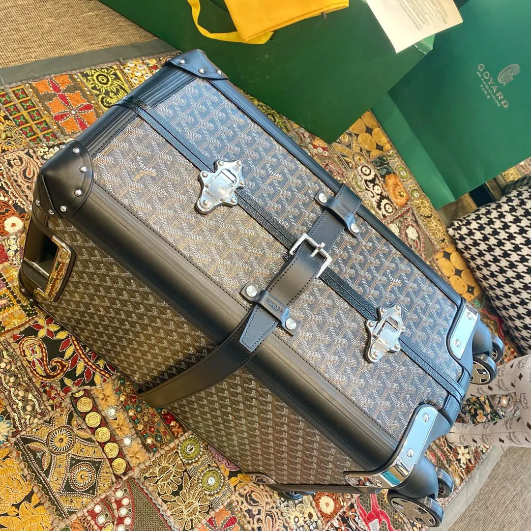 Goyard 黑色 白色 行李箱 旅行拉杆款 轻便出行款