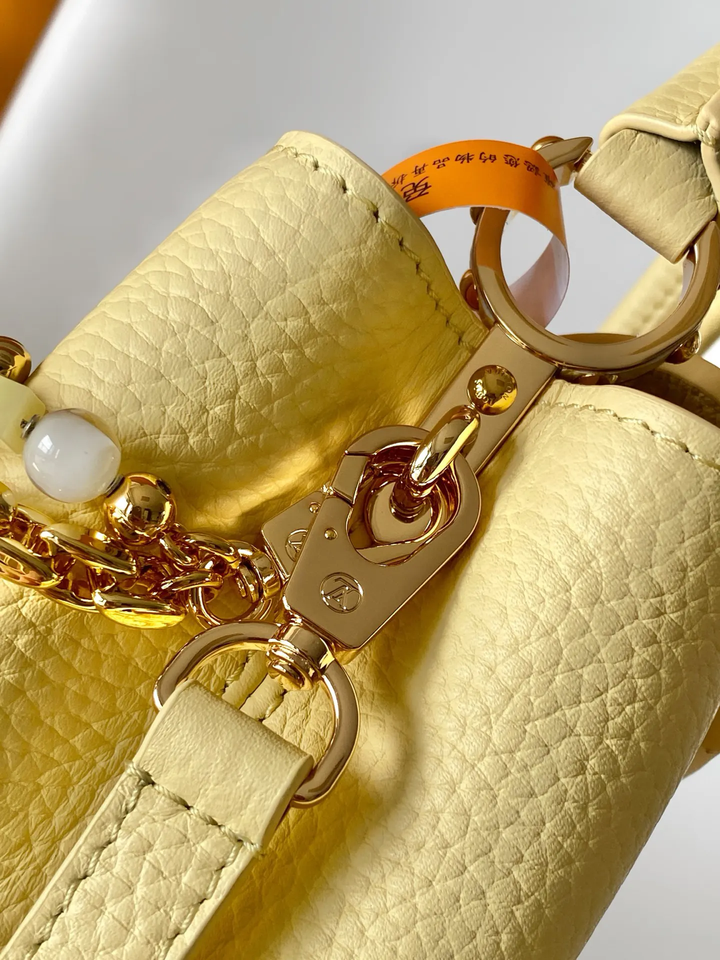 Louis Vuitton Black Brown Chain Bag Leather