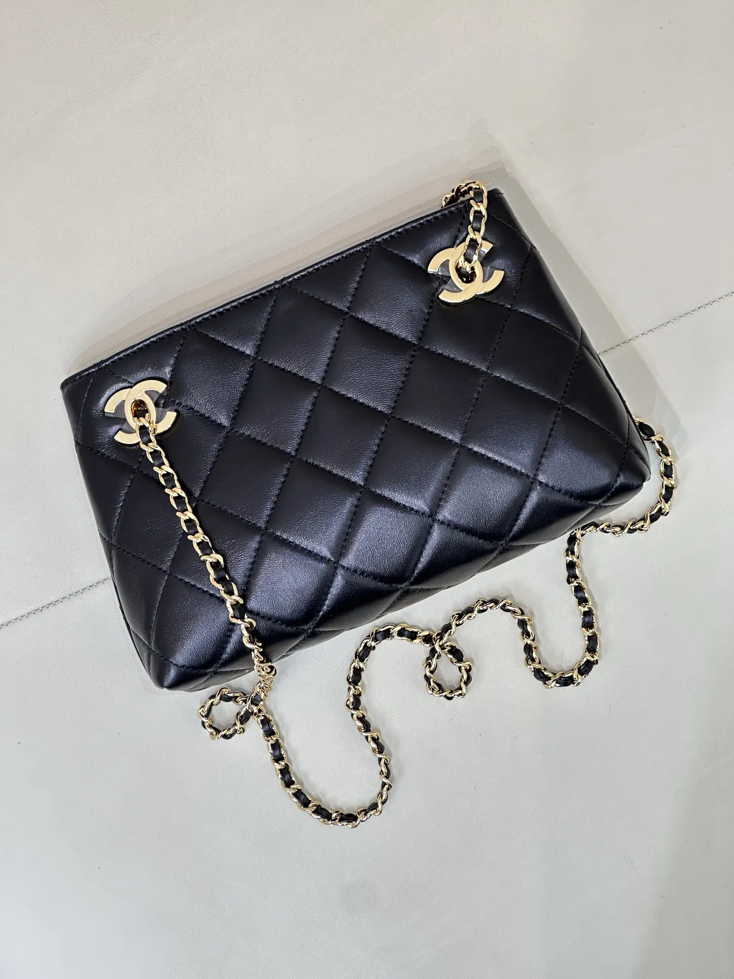Chanel Leather Quilted Hobo Bag