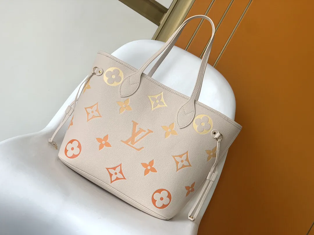 LV Neverfull 藍色 牛皮 托特包 大容量托特款