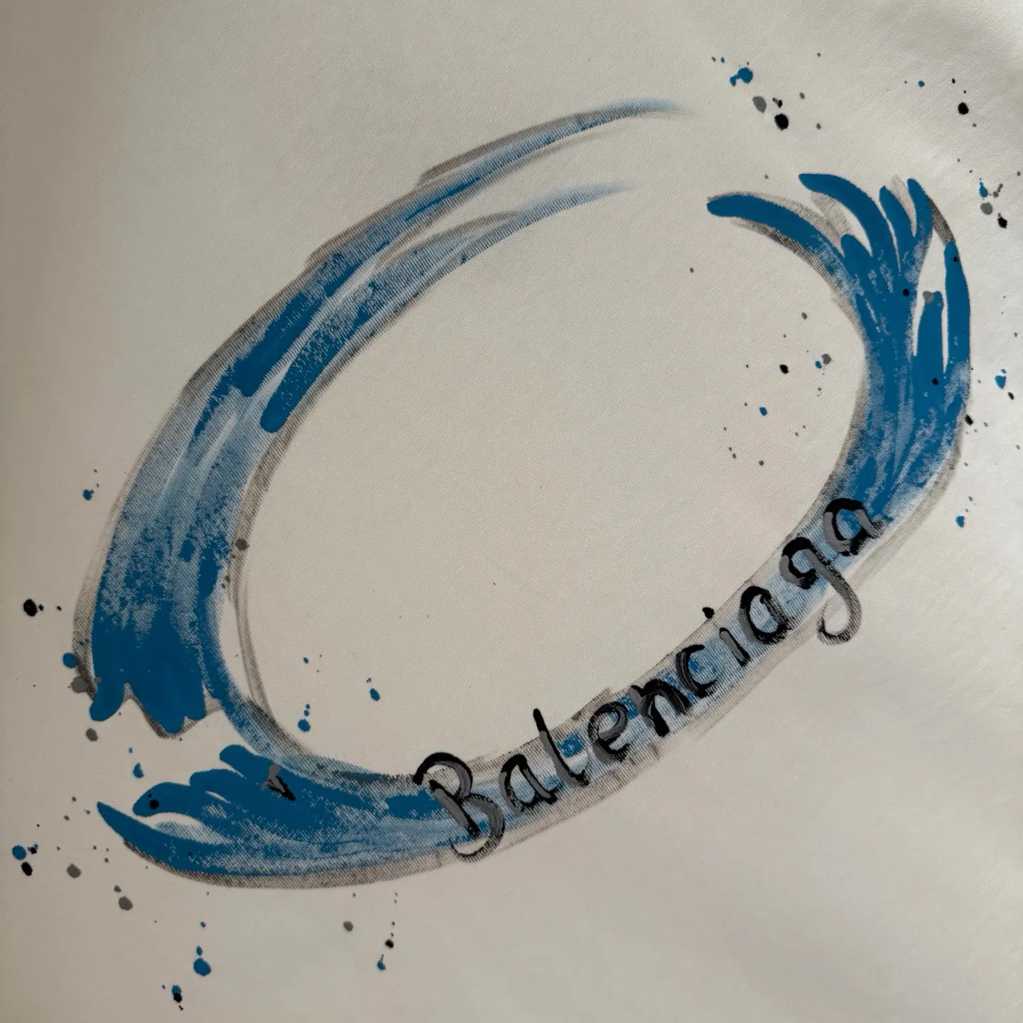 Balenciaga 25Ss Embroidery Cotton Short Sleeve T-Shirt Street