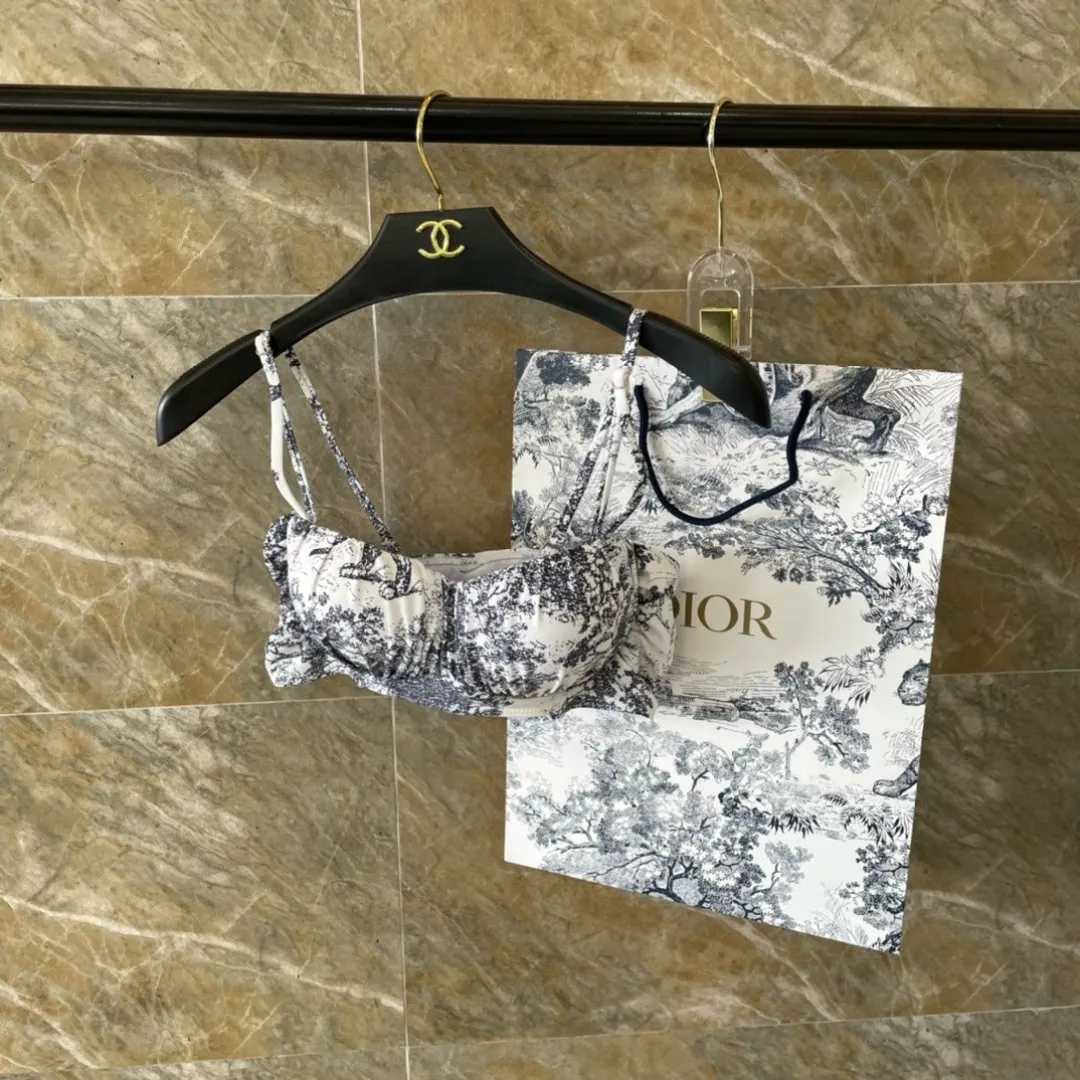 Dior 灰色 印花 泳装