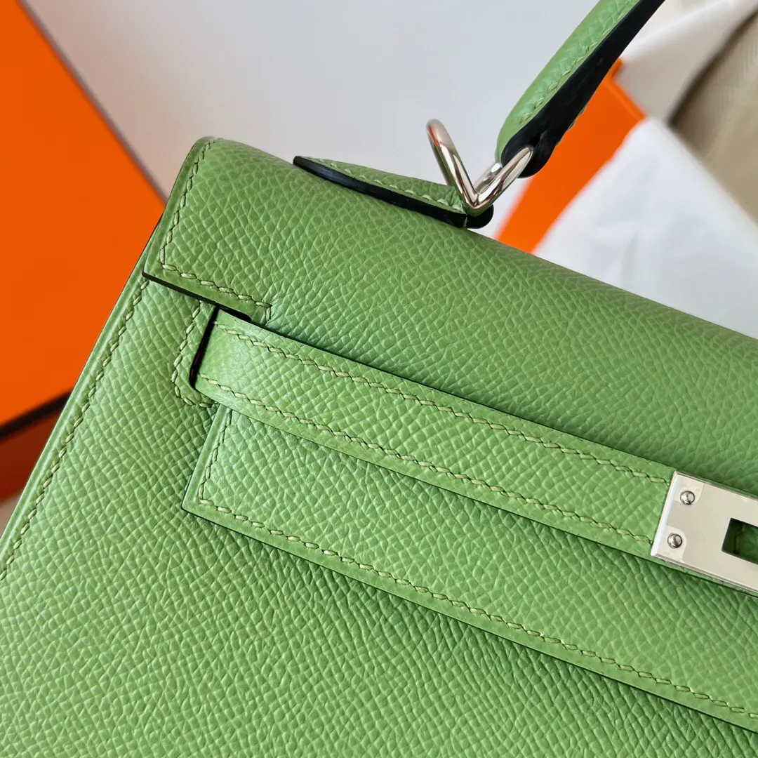 Hermès Kelly 牛油果绿 Epsom掌纹牛皮 手提包 25cm