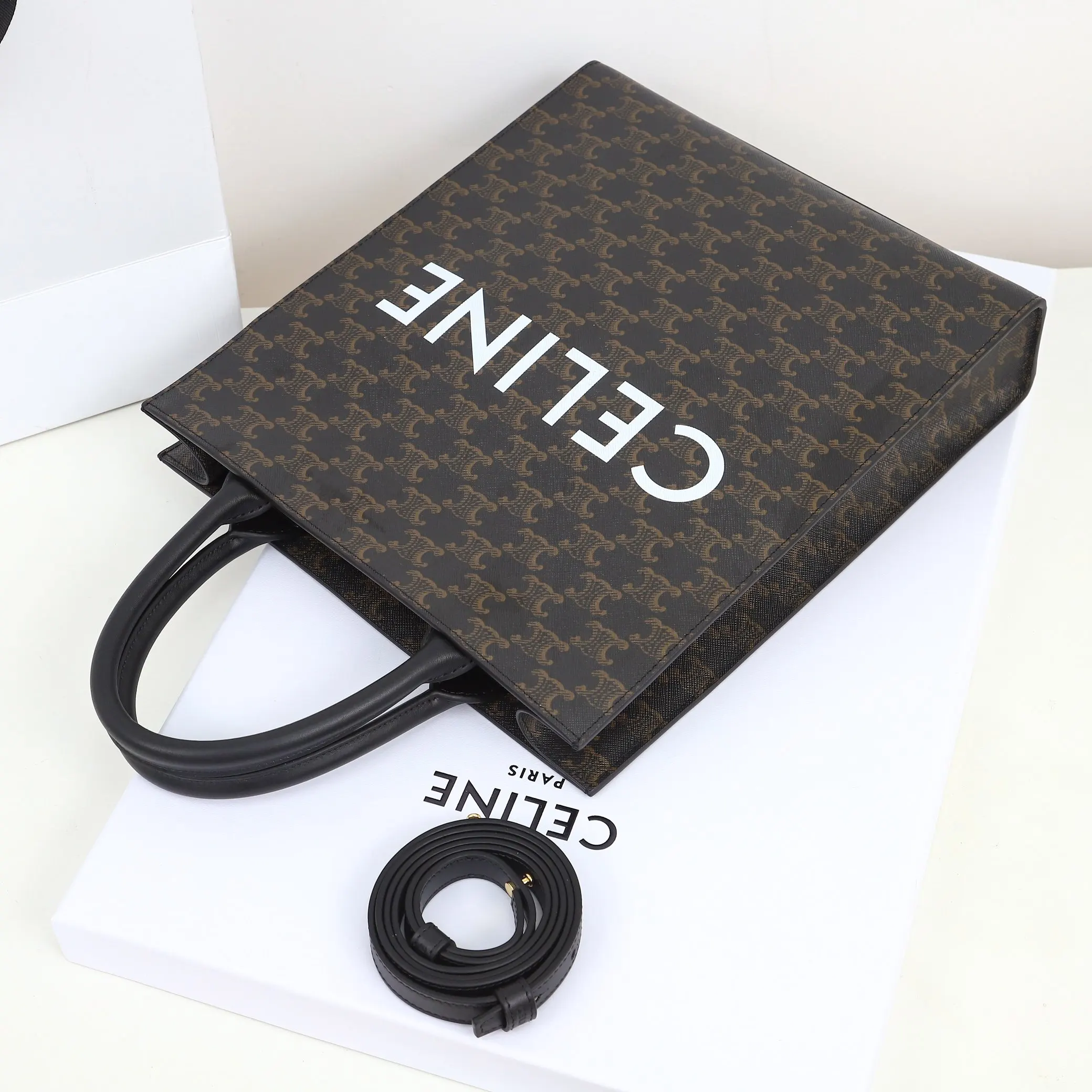 Monogram Tote Bag Leather