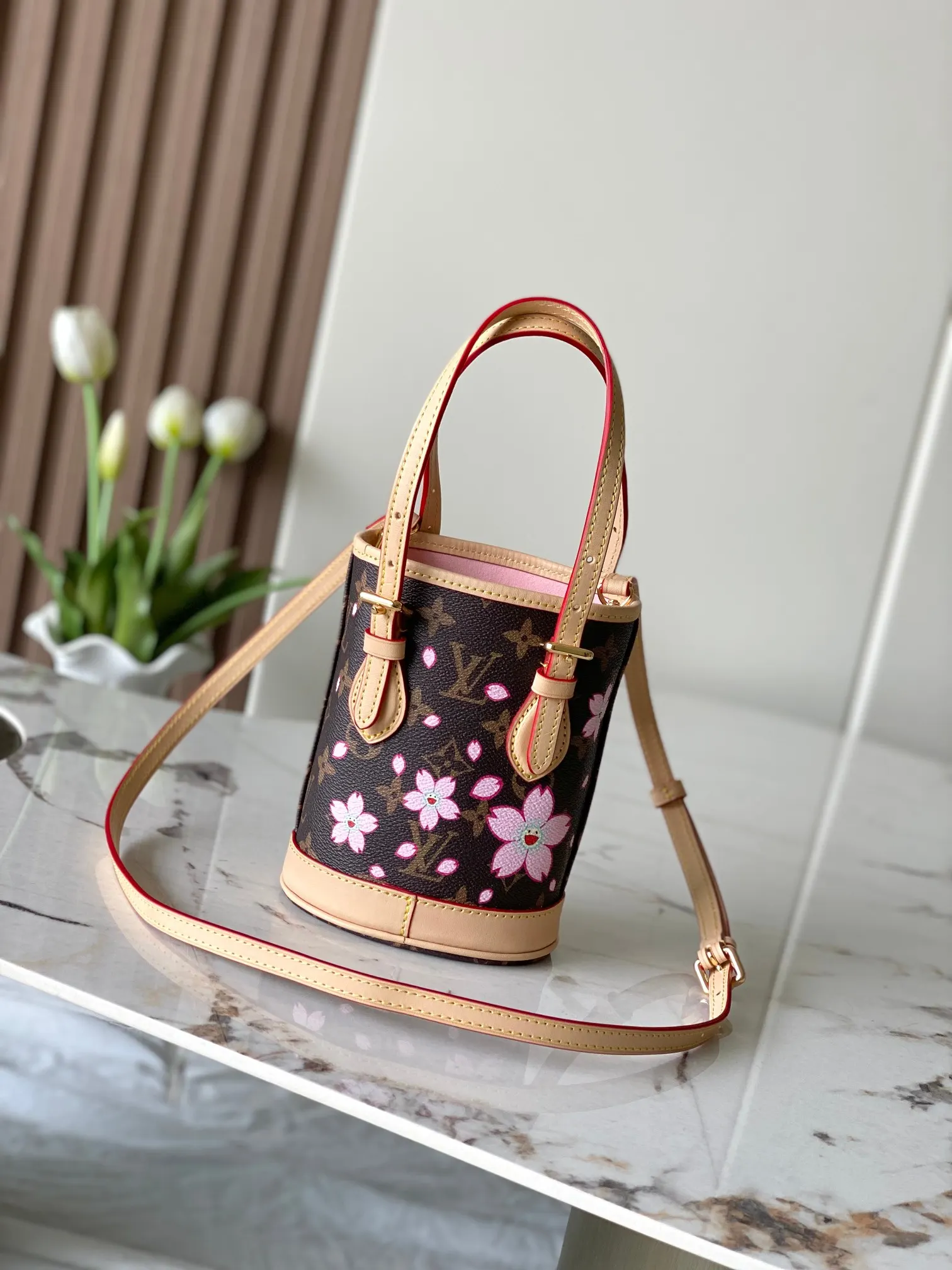 Louis Vuitton Monogram Floral Mini Top Handle Crossbody Bag
