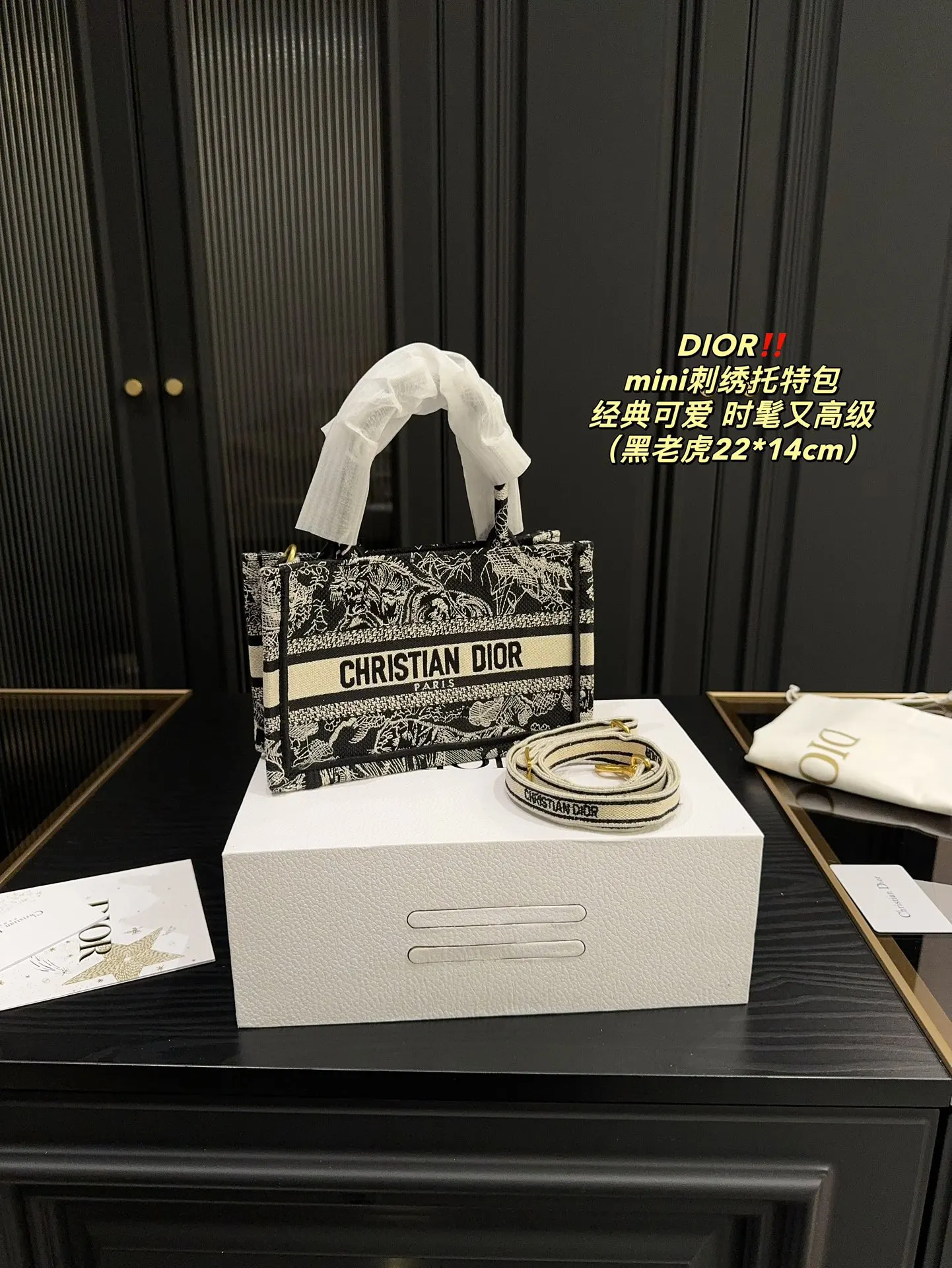 Dior 尺寸 mini刺绣托特包 复 大容量托特款