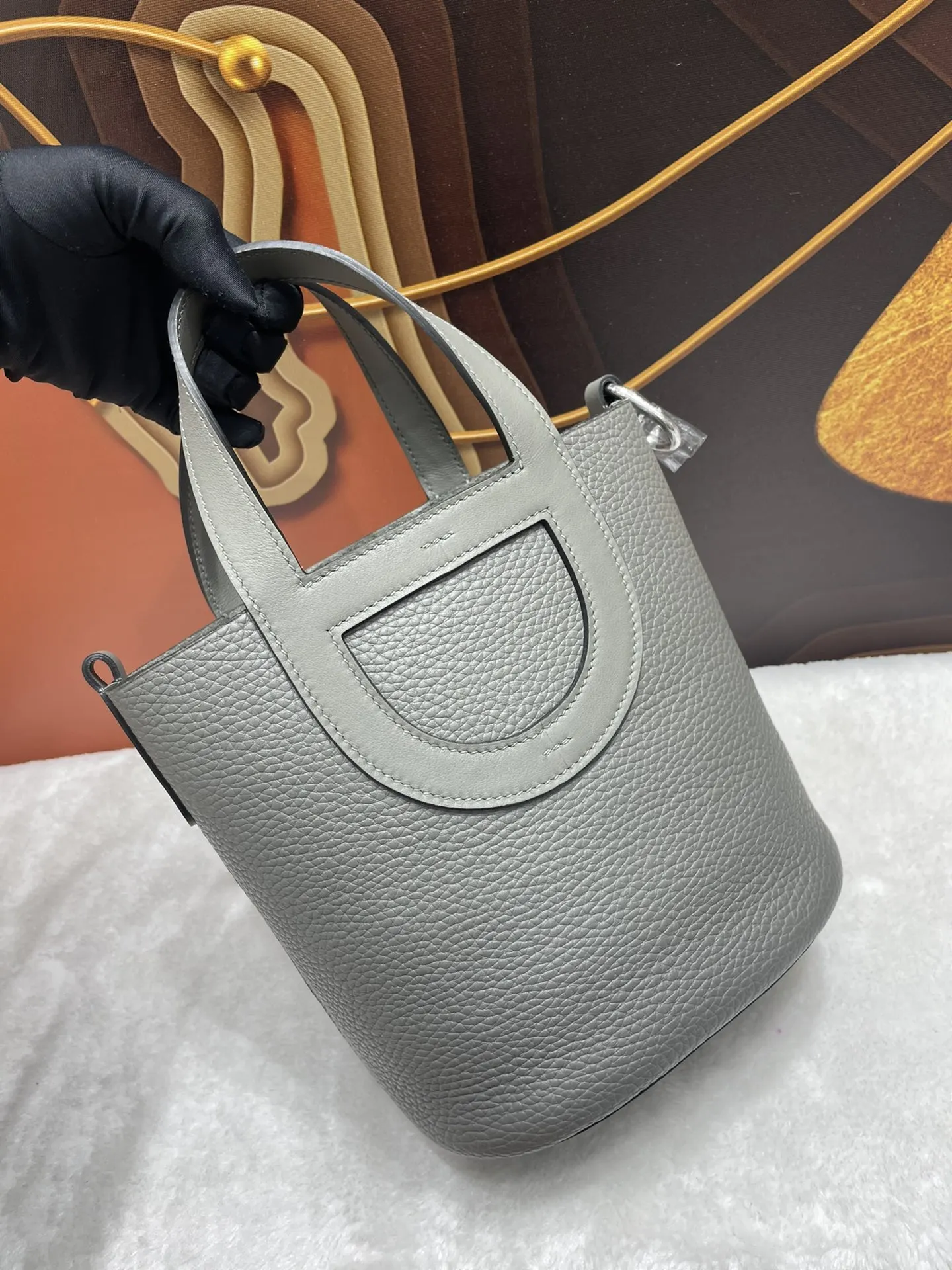 Hermès 积雨云灰迷你手提包