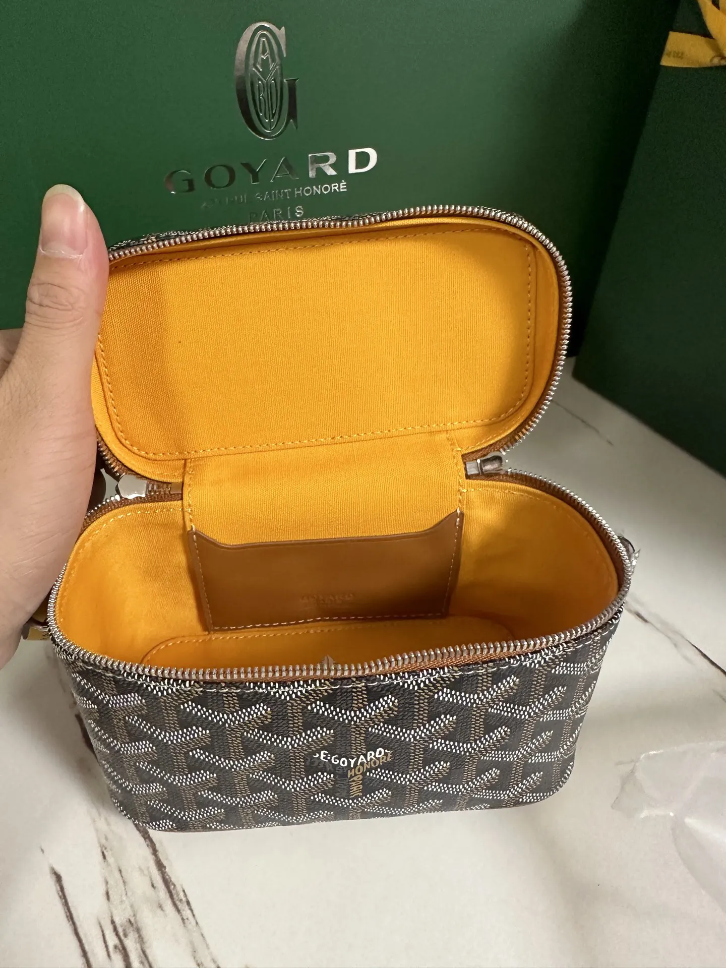 Goyard 黃色 小牛皮 化妝包 便携收納款