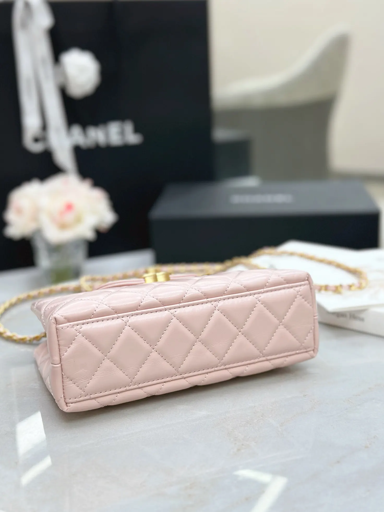 Chanel 油蠟羊皮Kelly手柄包 手提斜挎 手提包(數字5) Chanel 油蠟羊皮Kelly手柄包 手提斜挎 手提包(數字5)