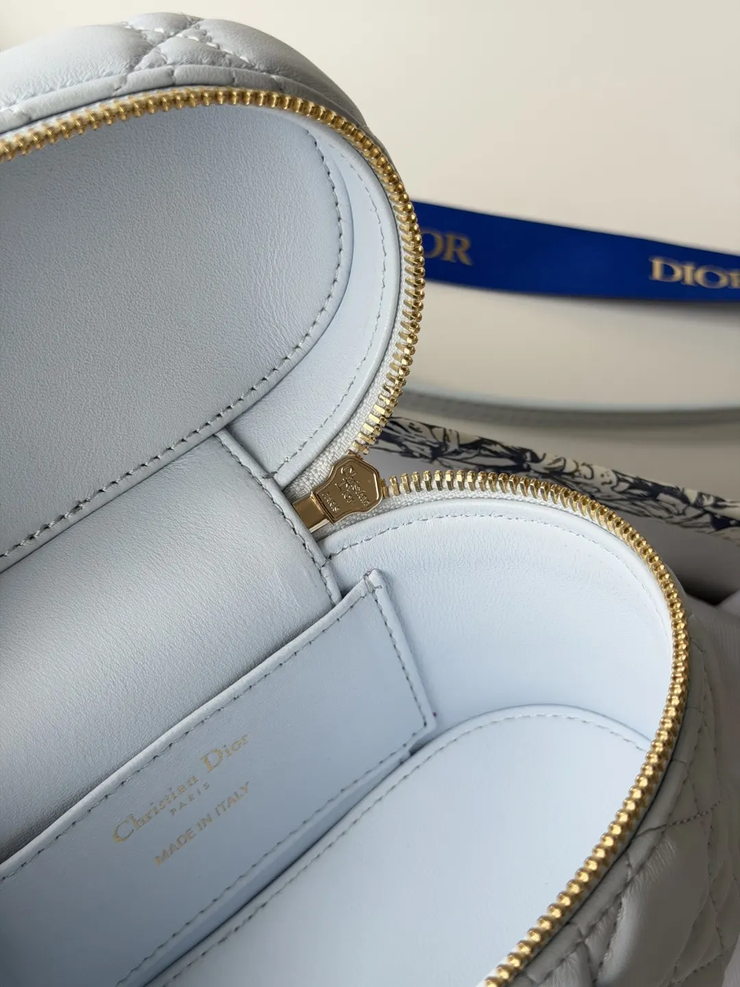 Dior 小號 藍色 皮革 手提包