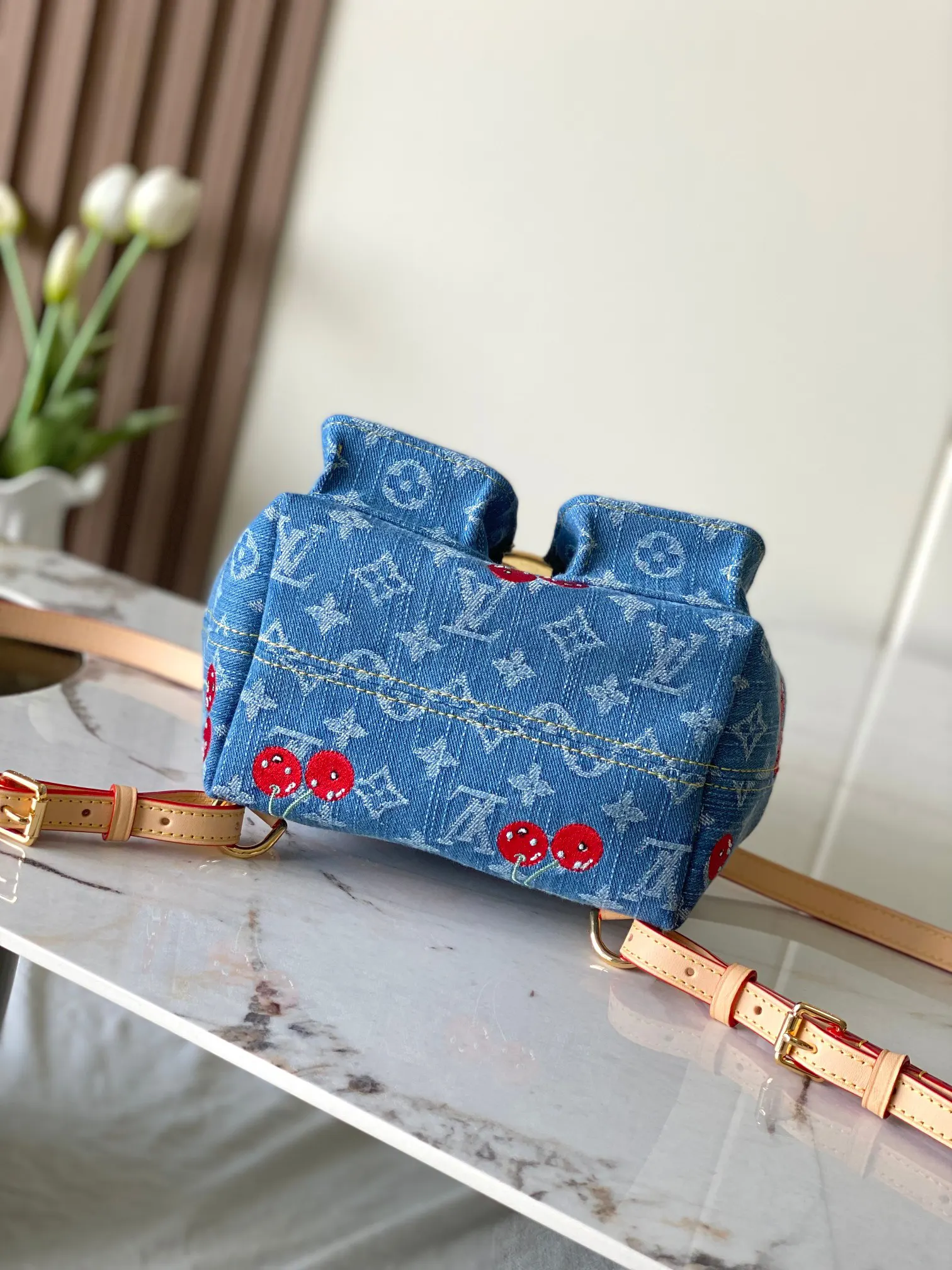 LV 牛仔 丹宁 Mo双肩包 实用双肩款