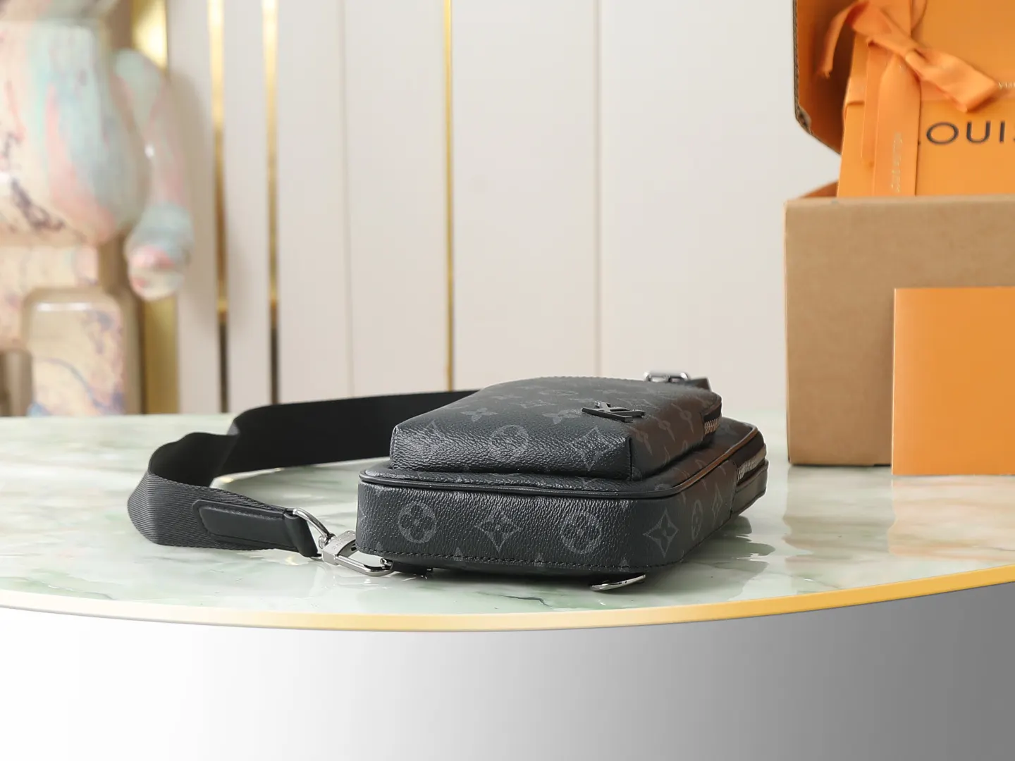 Black Organizer Pouch Travel Canvas