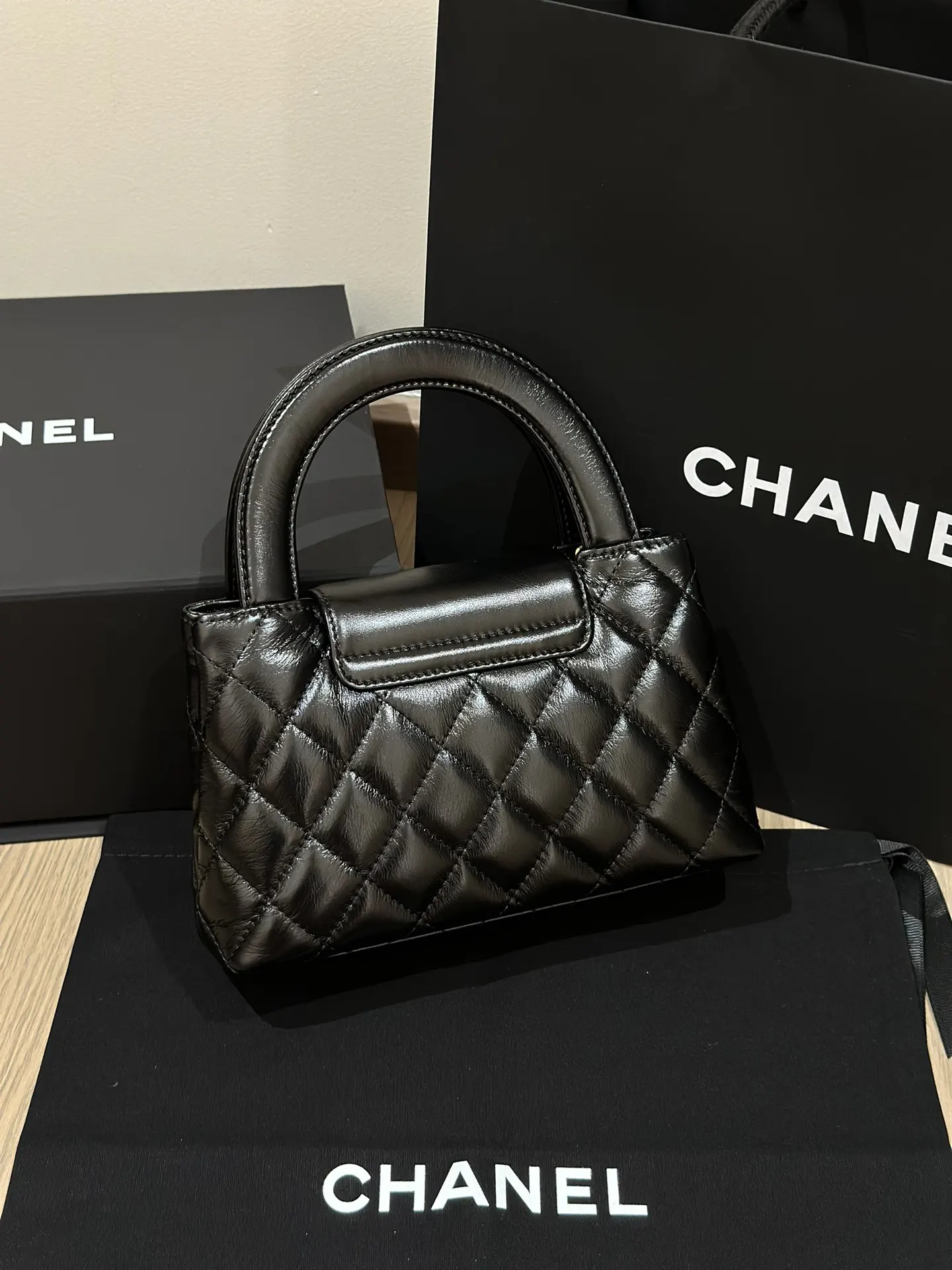 Chanel 小牛皮Kelly手柄包 手提斜挎 手提包