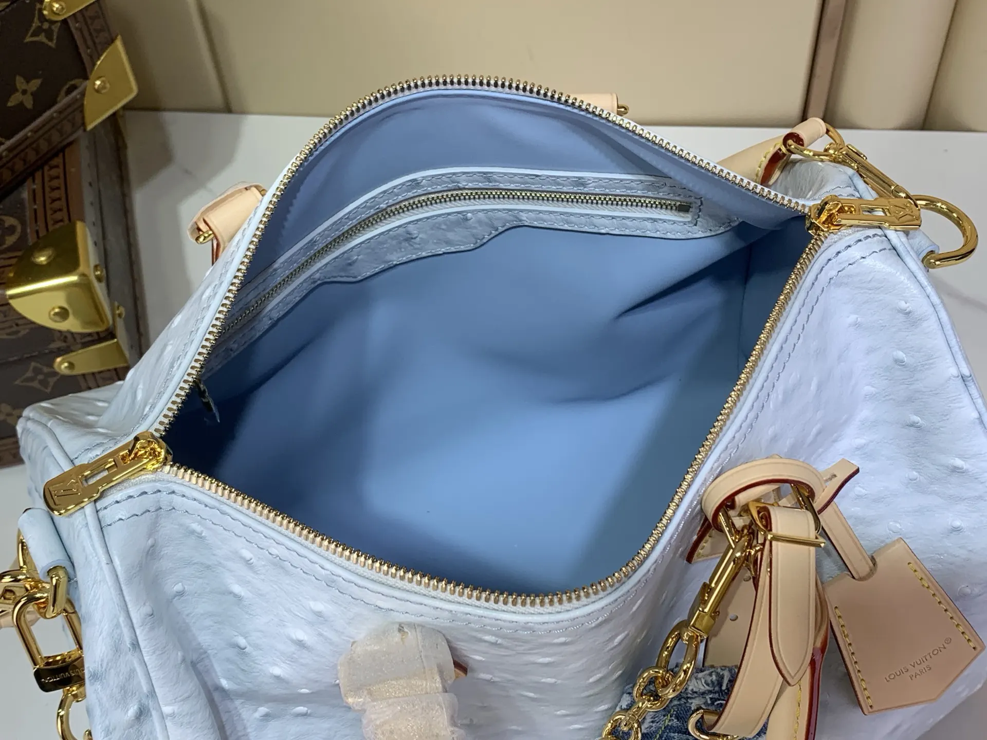 Blue Top Handle Bag Commuter Canvas