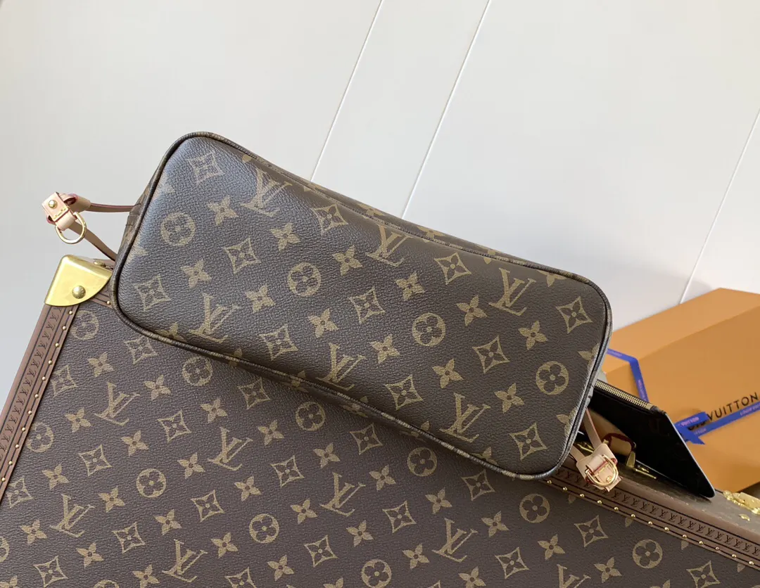 LV Neverfull 金色 牛皮 手拿包 精致手拿款