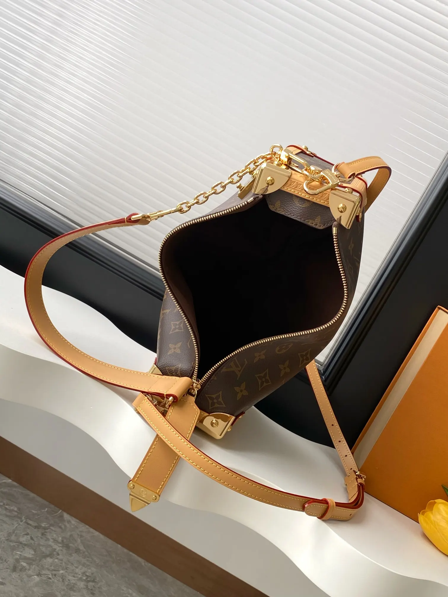 Monogram Chain Bag Leather Image 9 Monogram Chain Bag Leather Image 9