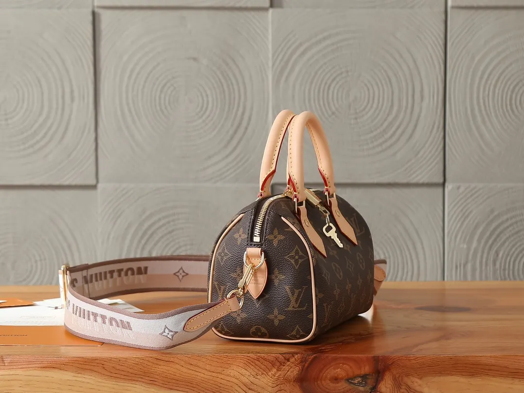 LV Speedy 老花旅行袋 橙色手柄大容量款｜ORBUYBAG 嵐奢包高端時尚精品