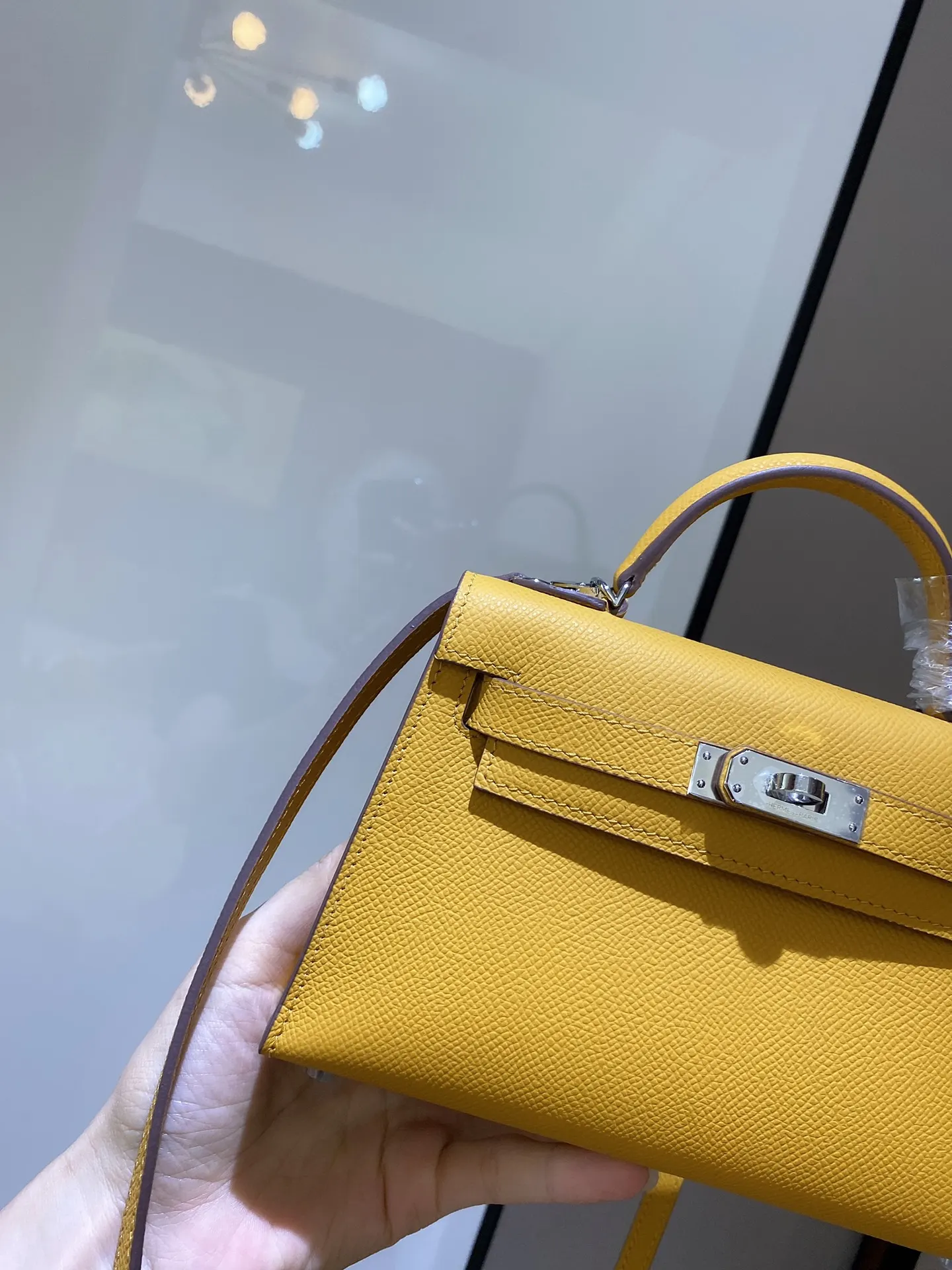 Hermès Kelly Epsom掌纹牛皮 斜挎包 19cm