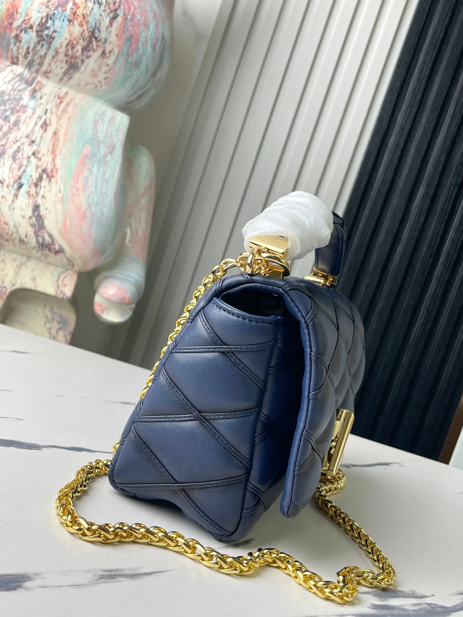 LV 深藍 羊皮 行李箱 旅行拉杆款 輕便出行款