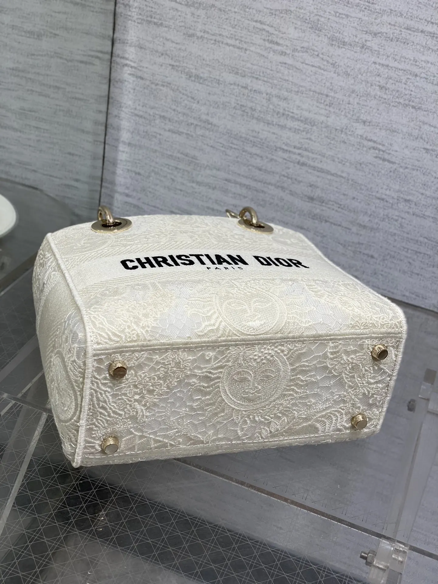 Dior Dⅰor 进口 刺绣蕾丝戴妃包 Lady蕾丝刺绣太 手提包 通勤手提款