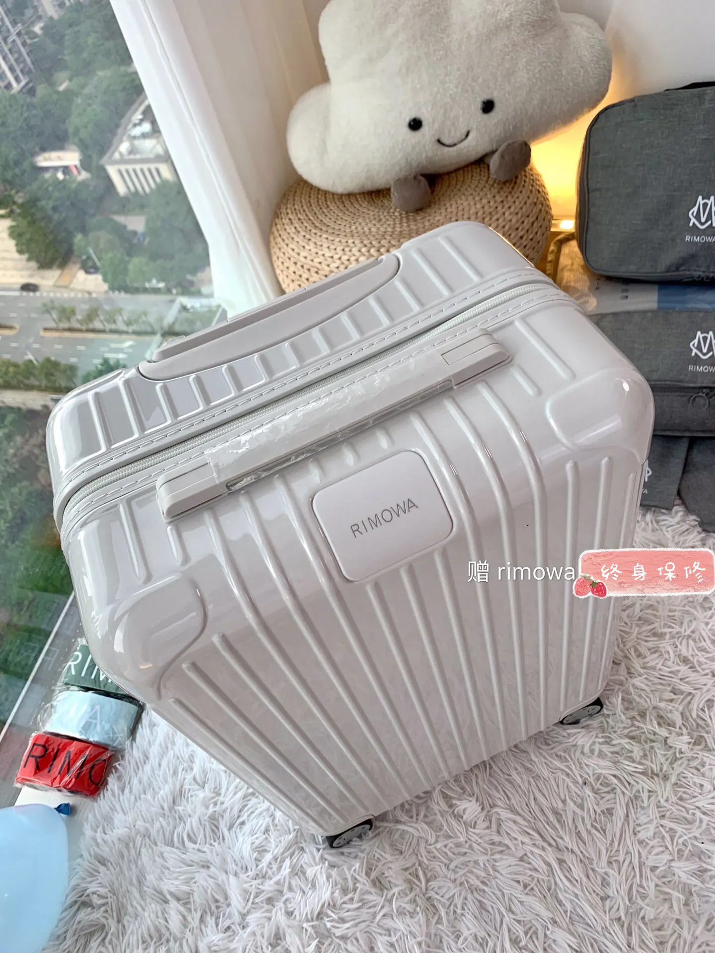白色 藍色 日默瓦rimowa拉杆箱行李箱登机箱旅行箱方胖子運動 旅行拉杆款 輕便出行款