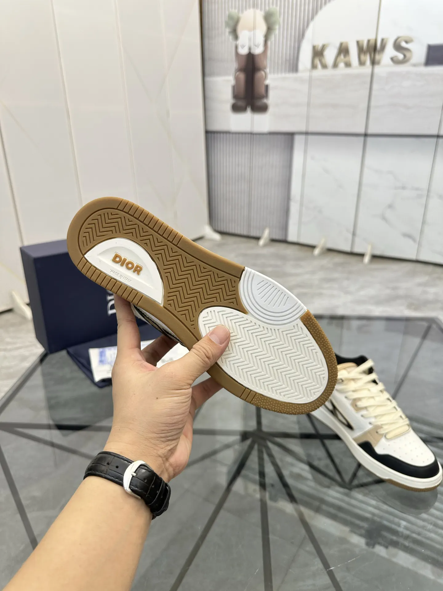 Dior B57 白色 皮革 运动鞋